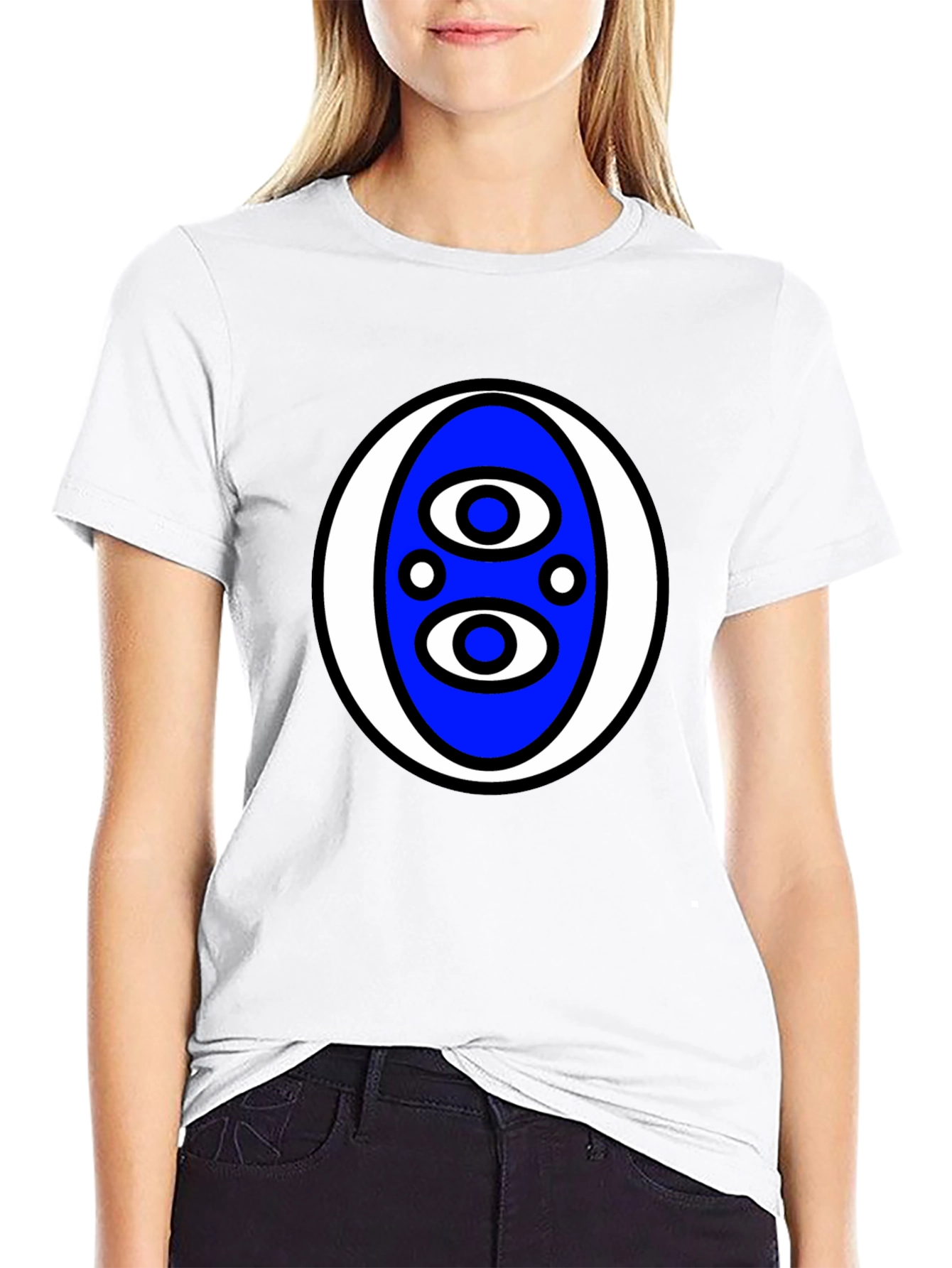 Eye Pattern Graphic Tee - Stylish & Unique