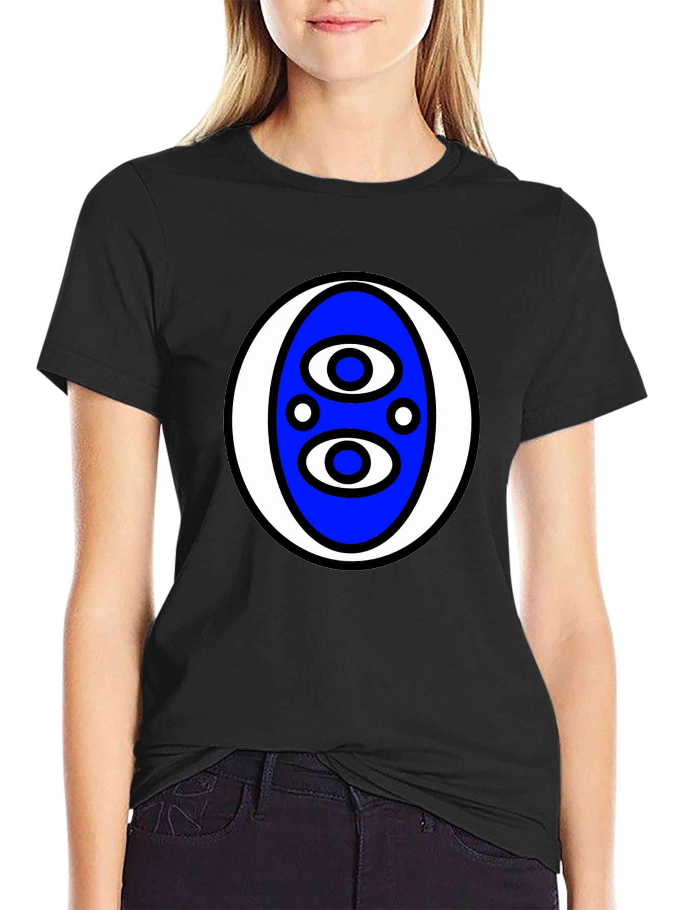 Eye Pattern Graphic Tee - Stylish & Unique