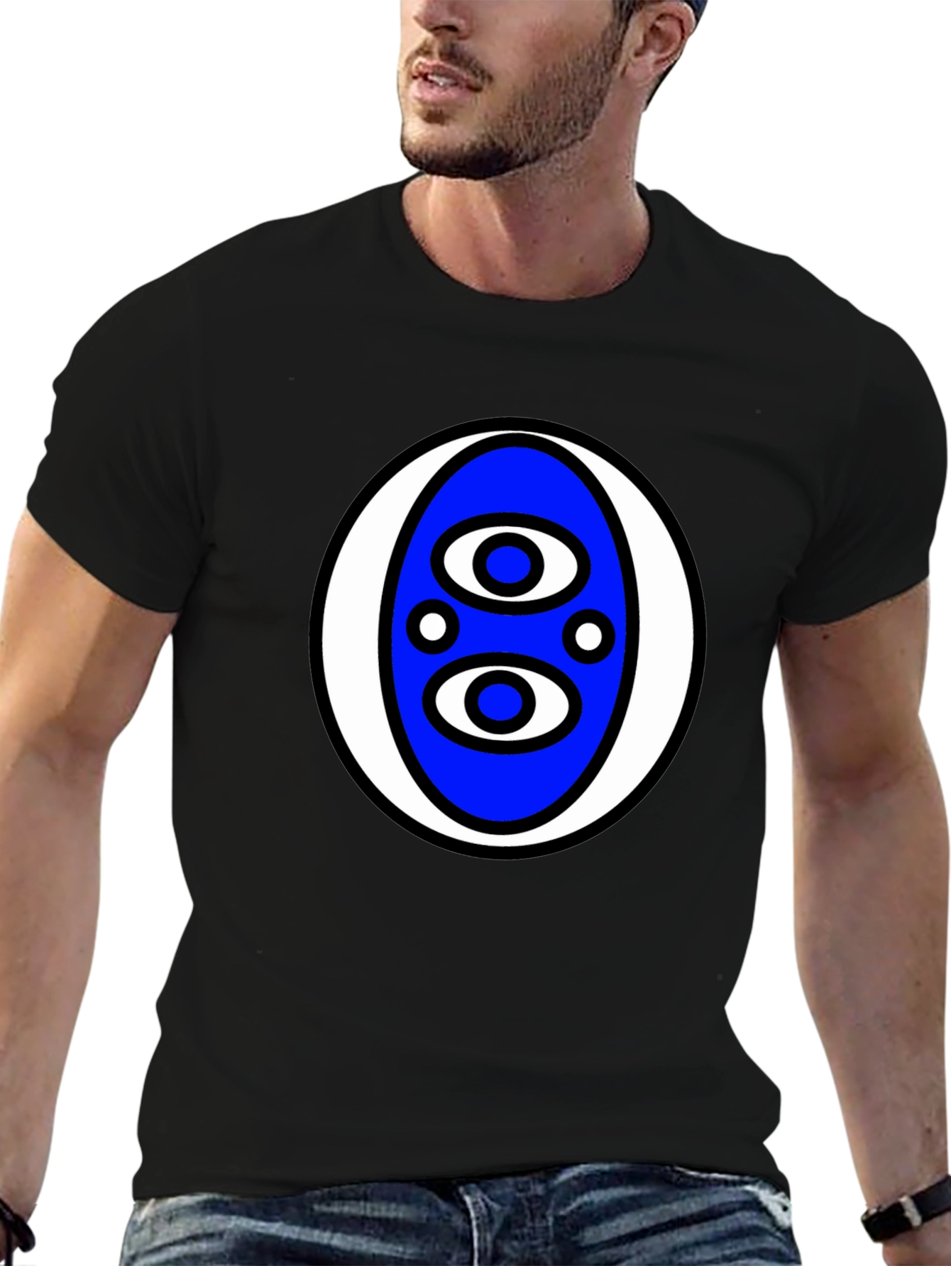 Eye Pattern Graphic Tee - Stylish & Unique