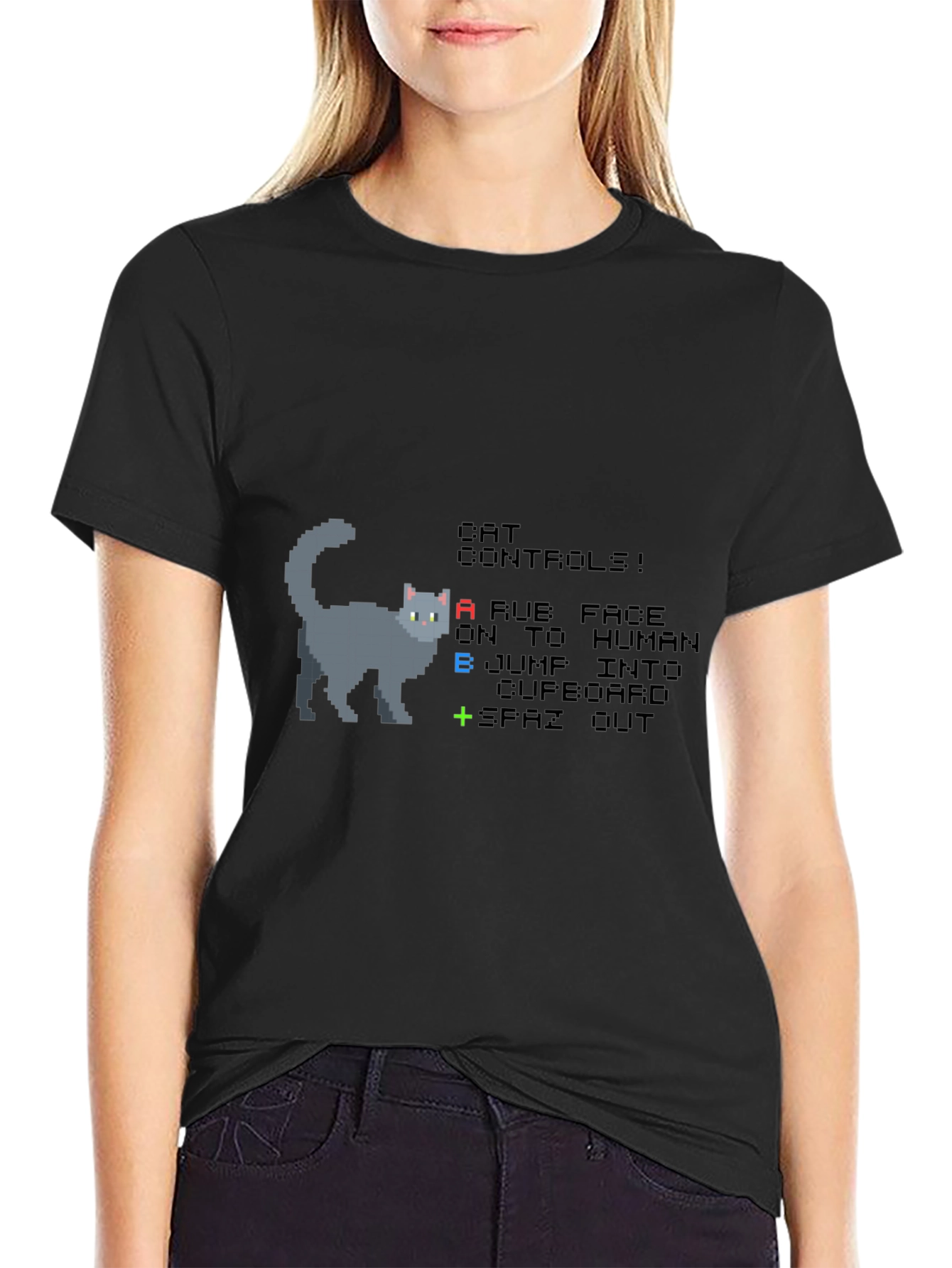 Pixel Cat Controls T-Shirt