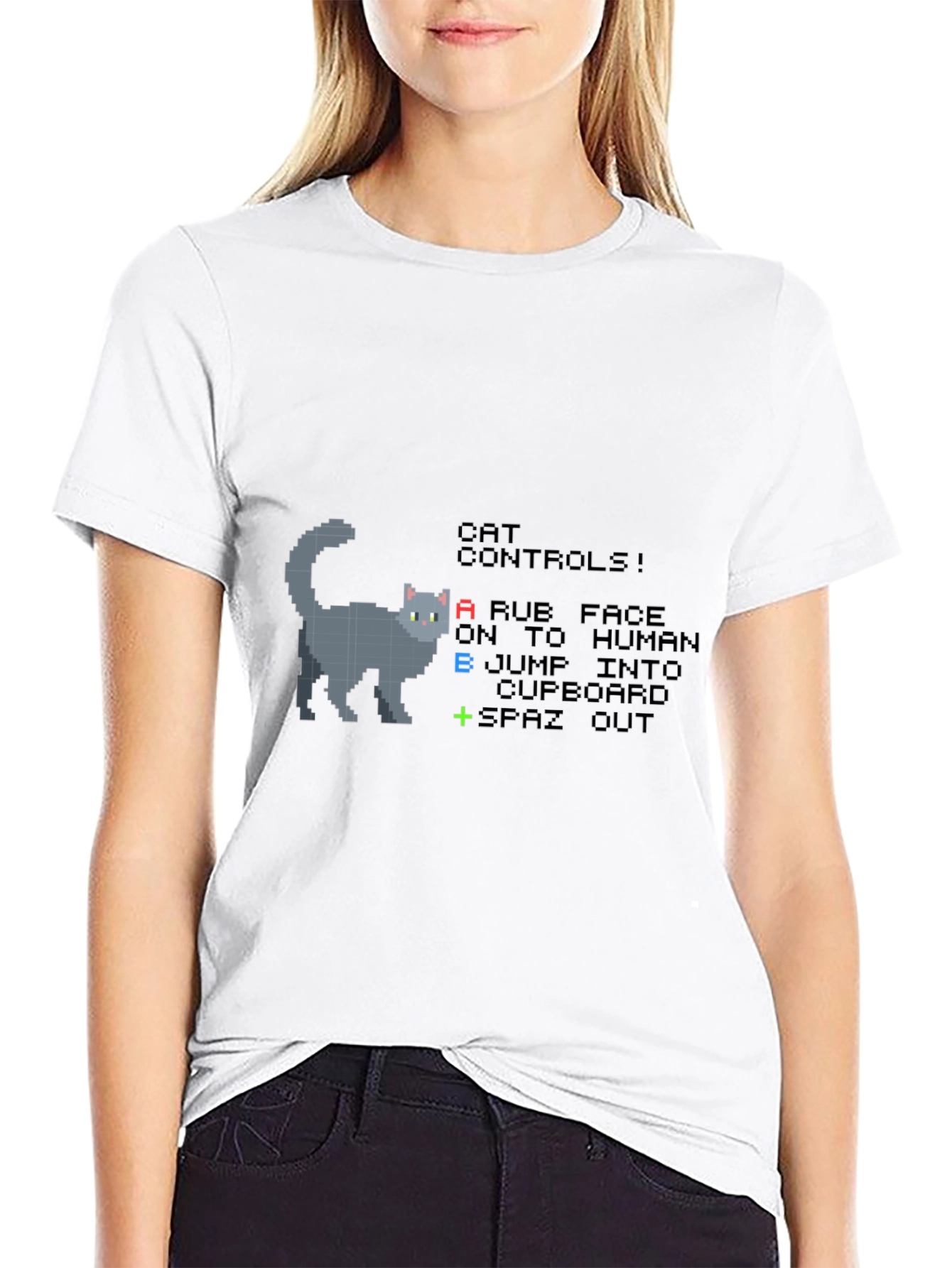 Pixel Cat Controls T-Shirt