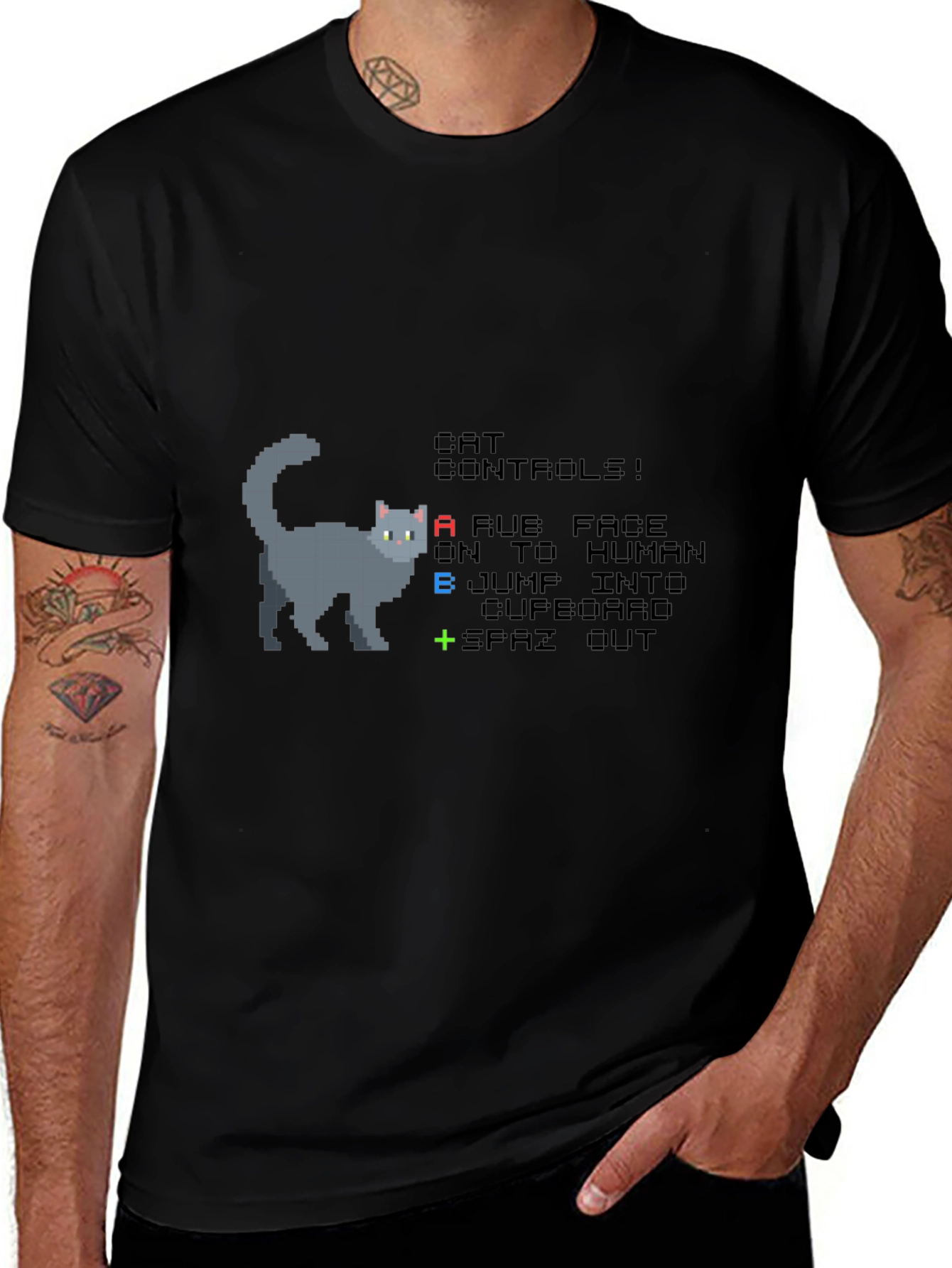 Pixel Cat Controls T-Shirt