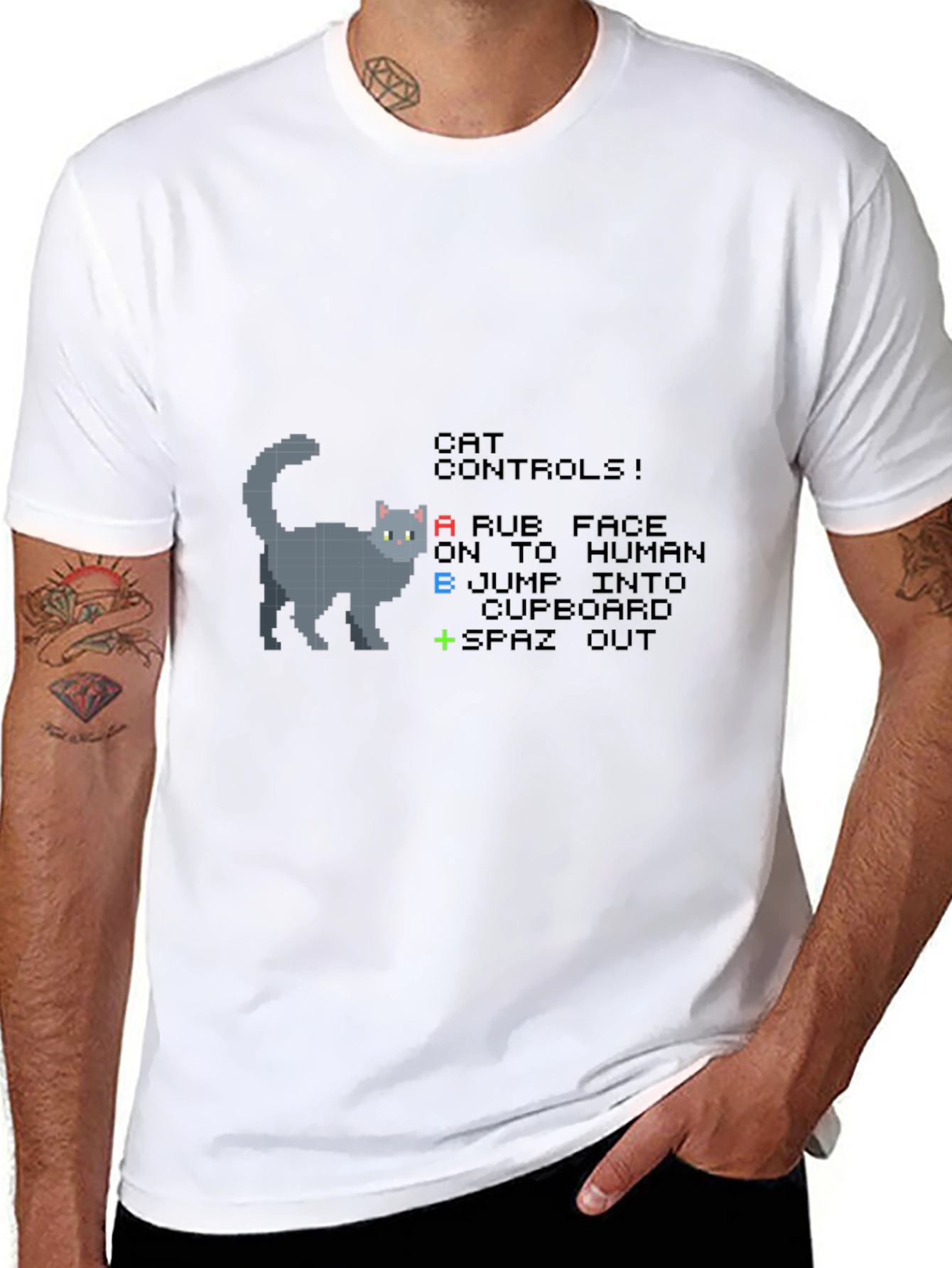 Pixel Cat Controls T-Shirt