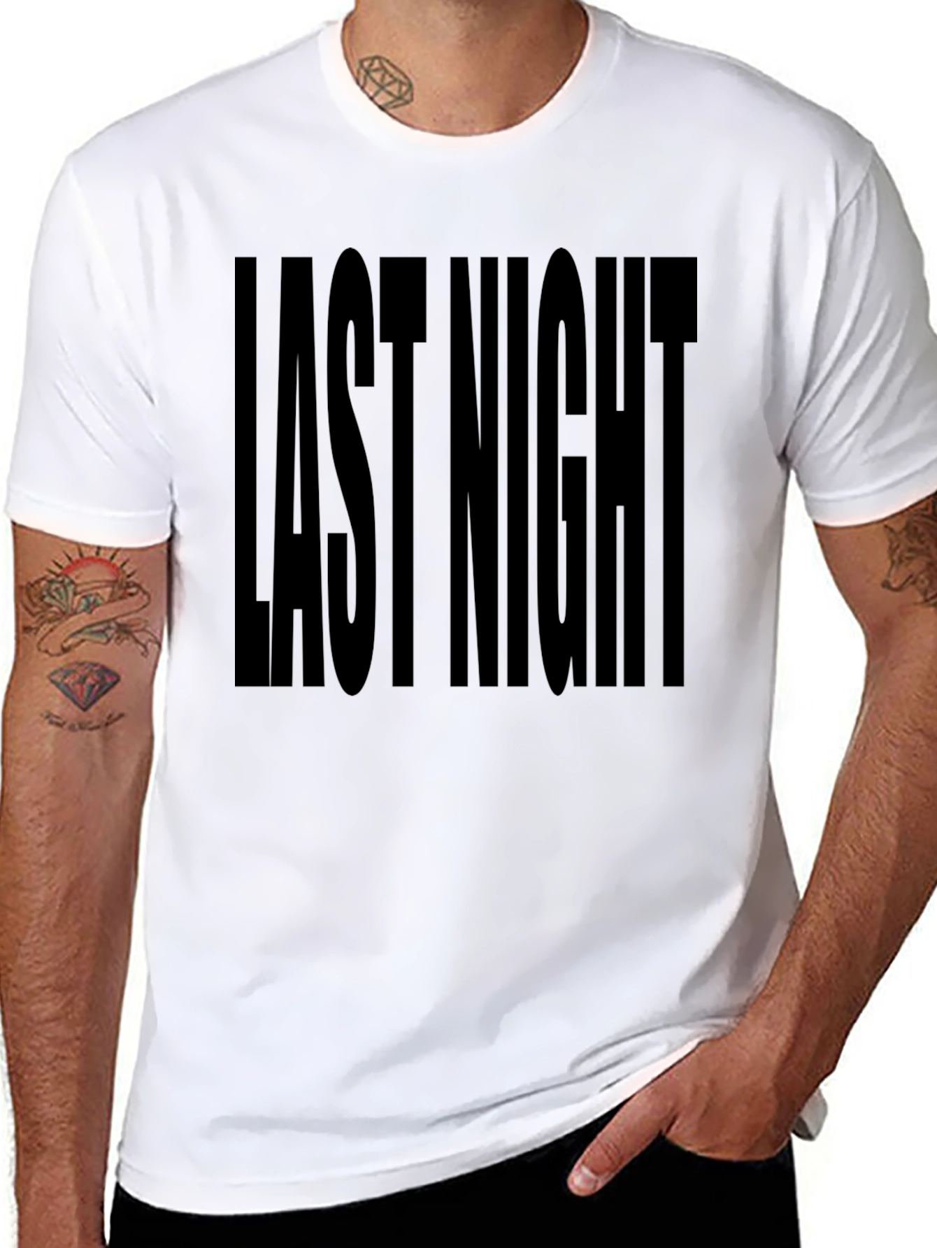 Last Night Graphic T-Shirt - Black