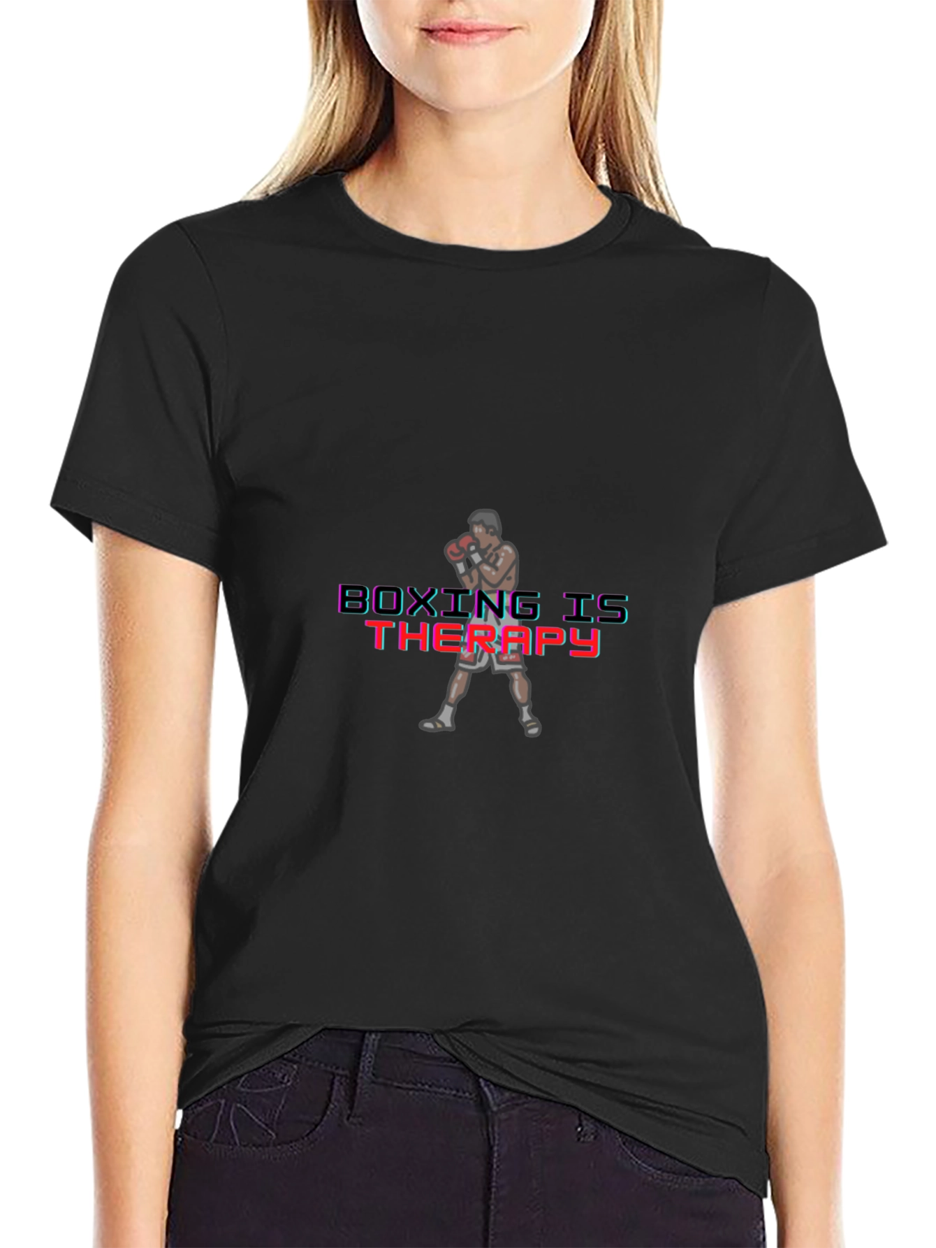 Boxing is Therapy Graphic Tee