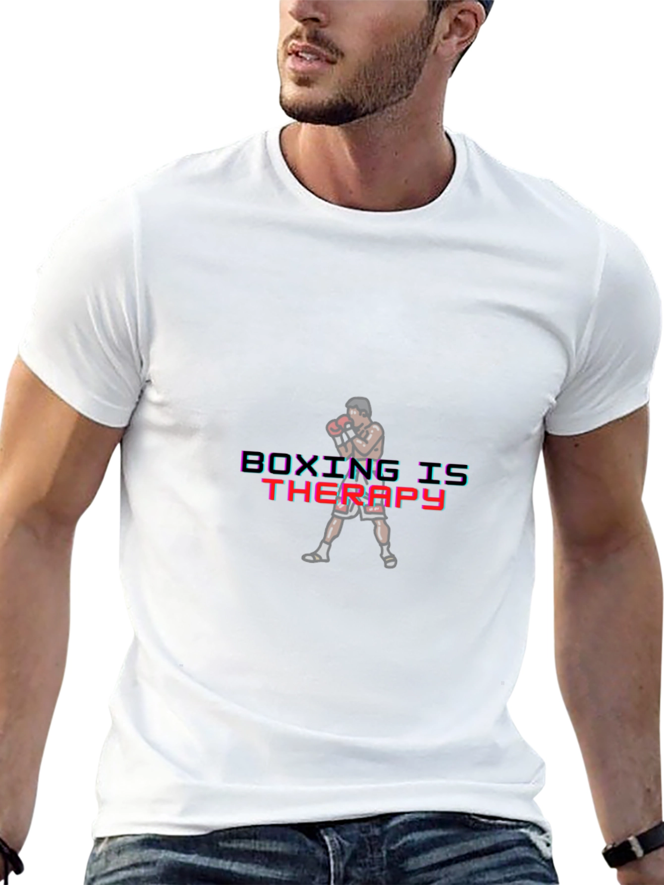 Boxing is Therapy Graphic Tee