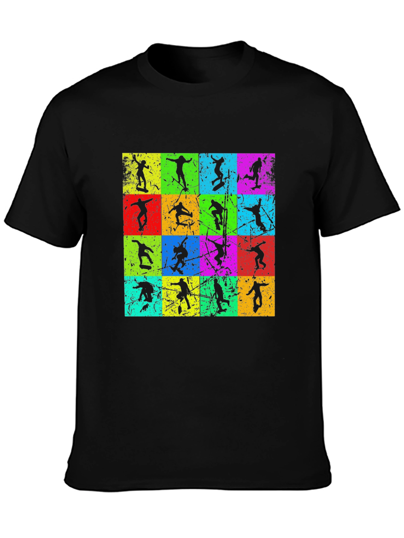 Retro Skater Grid T-Shirt - Cool & Unique Design