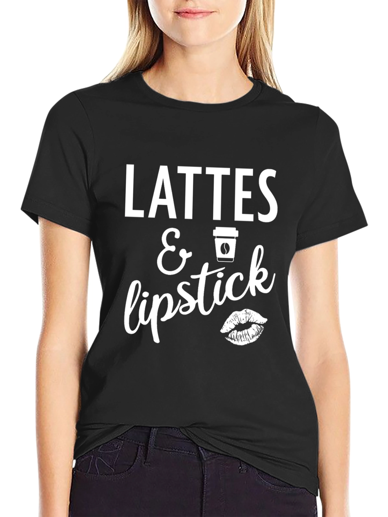 Lattes & Lipstick Graphic T-Shirt