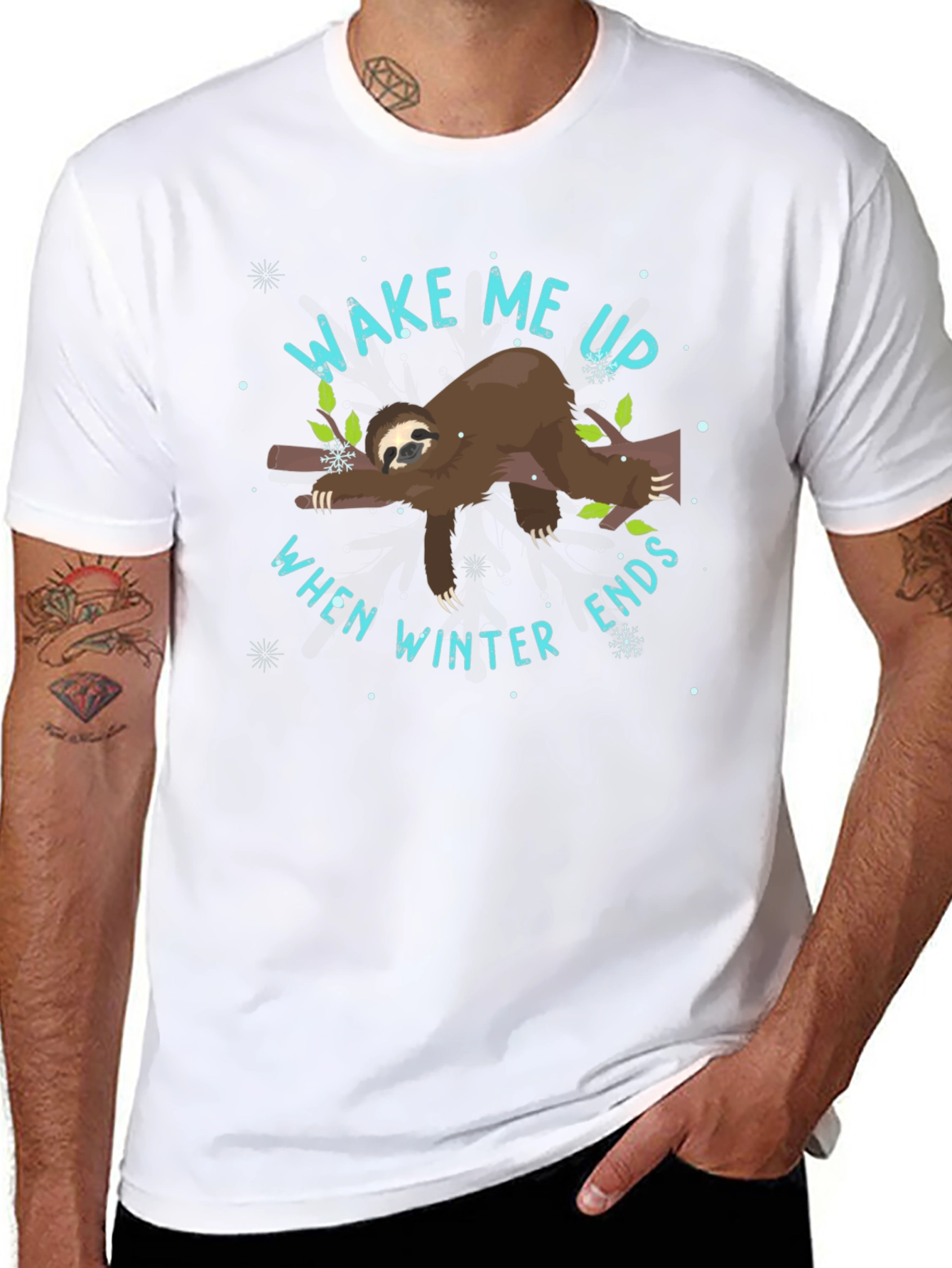Wake Me Up When Winter Ends Sloth T-Shirt