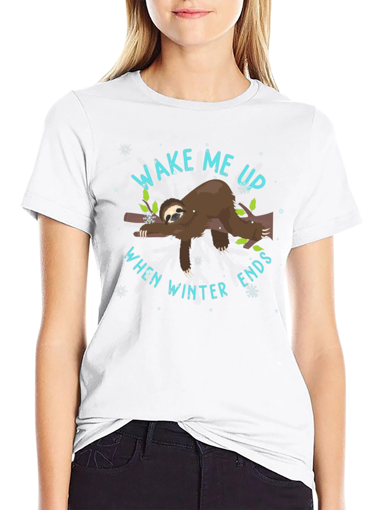 Wake Me Up When Winter Ends Sloth T-Shirt