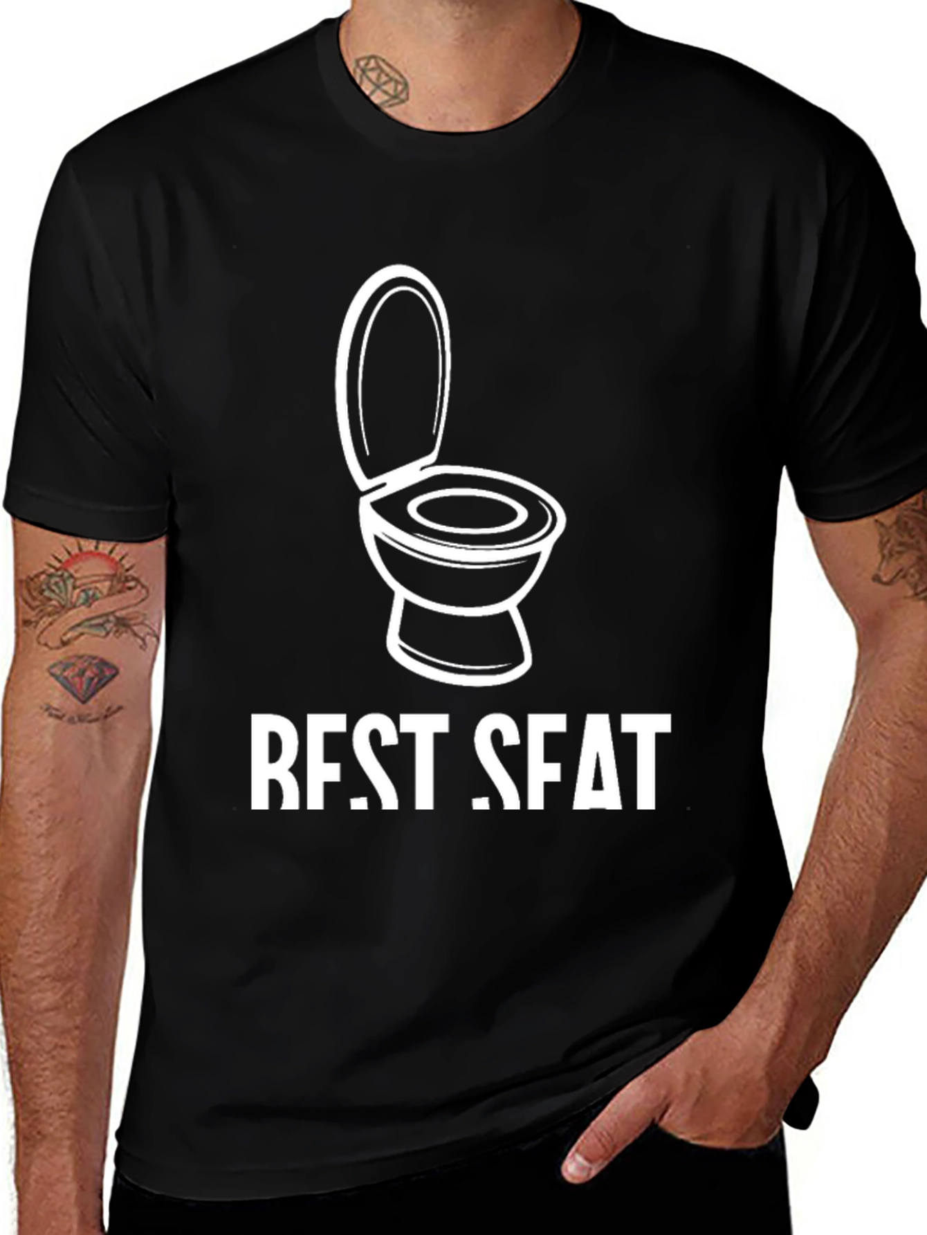 Best Seat Toilet Humor Graphic Tee