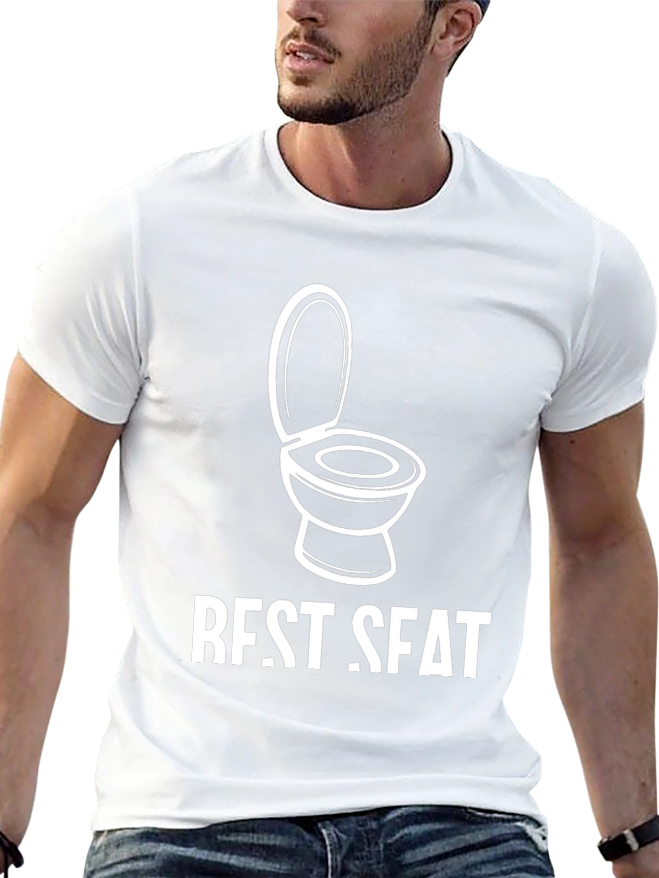 Best Seat Toilet Humor Graphic Tee