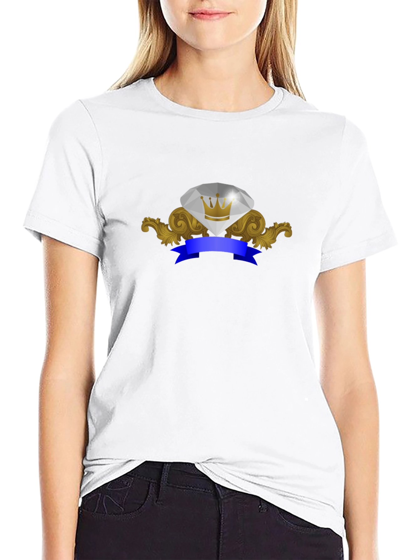 Diamond Crown Emblem Graphic T-Shirt
