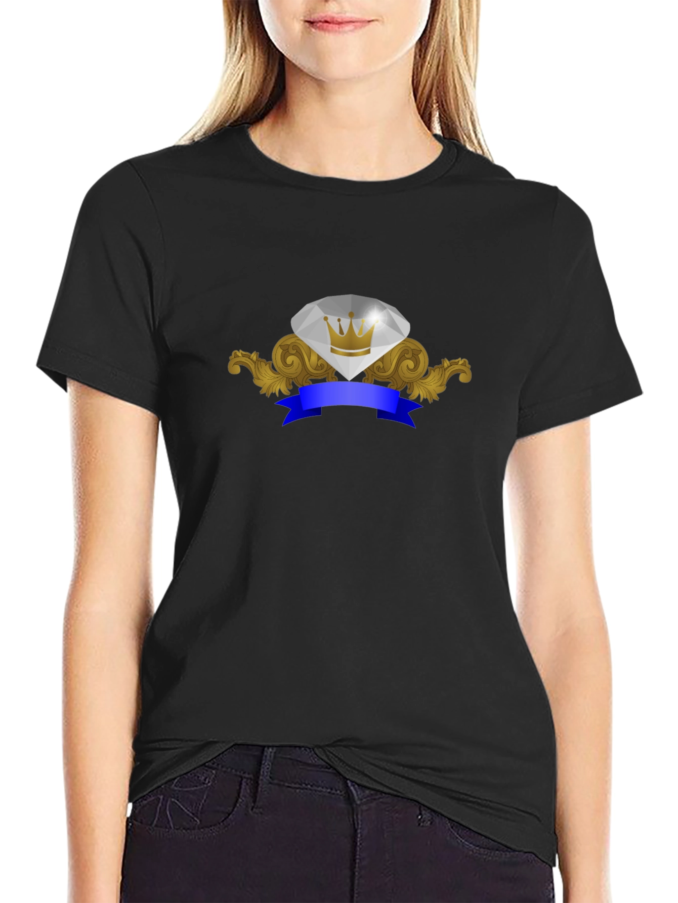 Diamond Crown Emblem Graphic T-Shirt