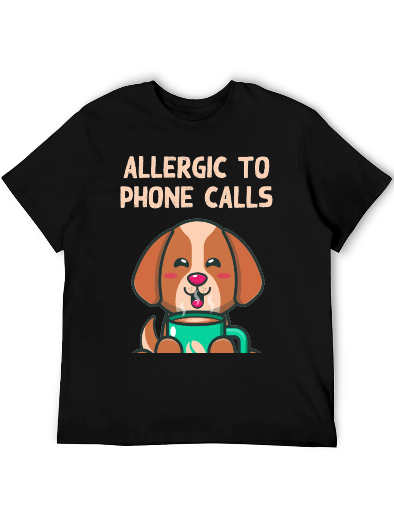 Allergic to Phone Calls Dog T-Shirt