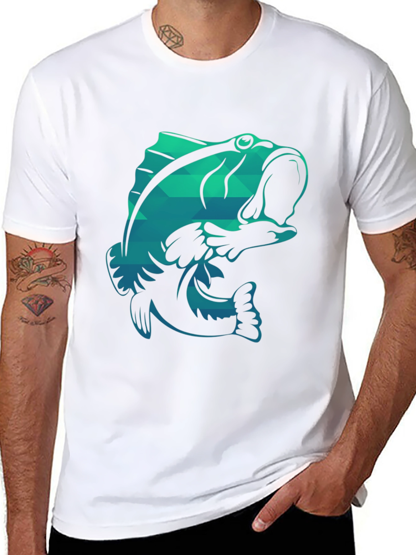Cool Fish Graphic T-Shirt - Black