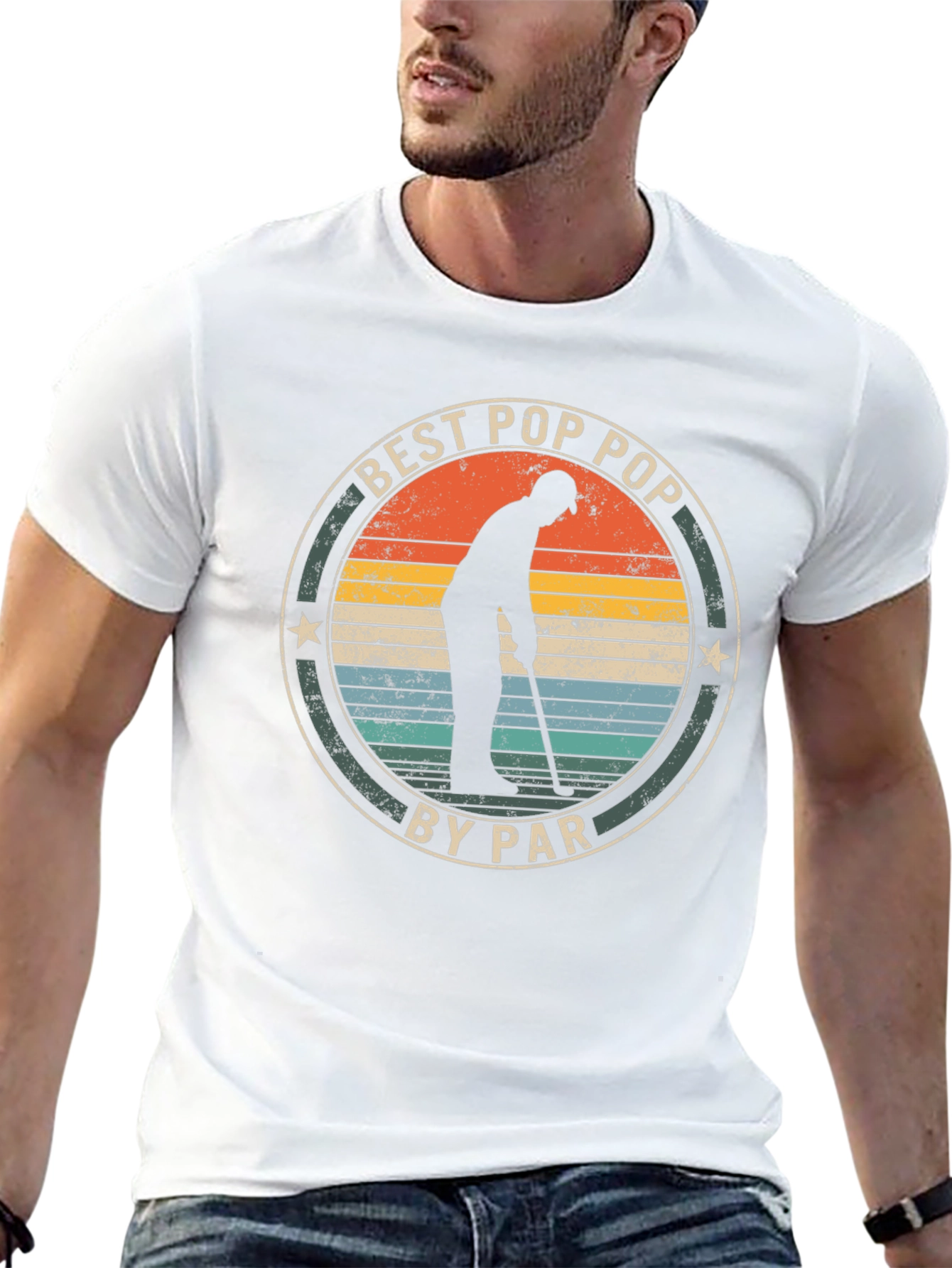 Best Pop Pop By Par T-Shirt Golfer Fathers Day