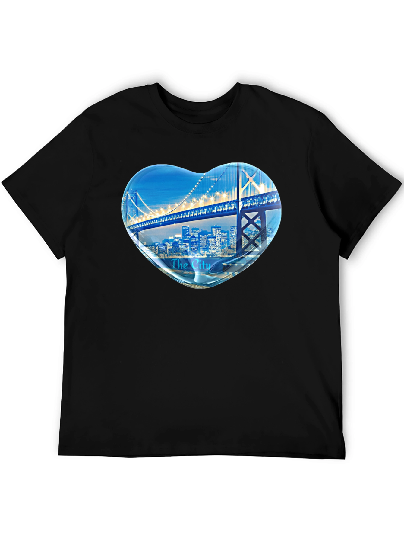 Cityscape Heart Graphic Tee - Soft Cotton Blend