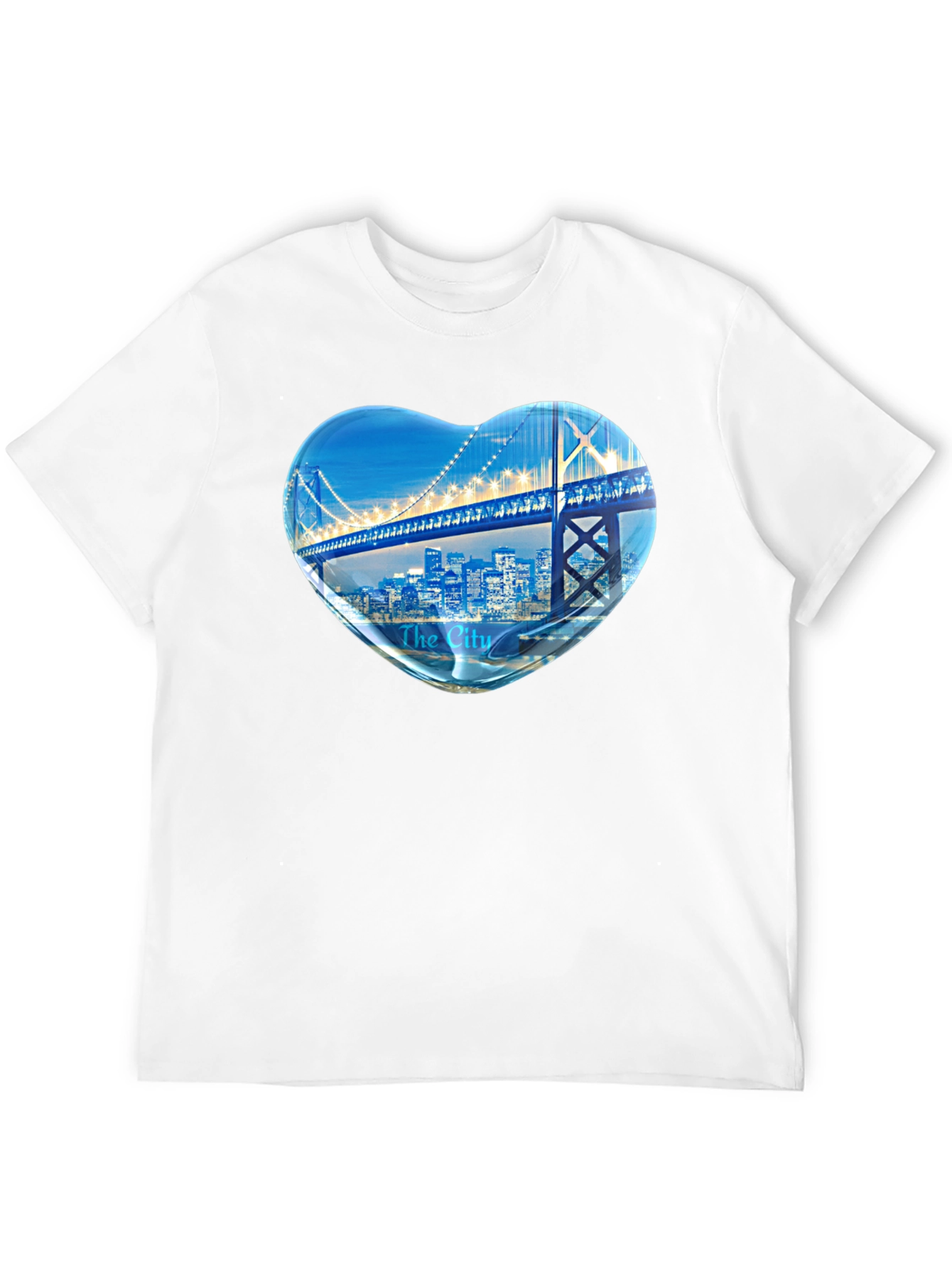 Cityscape Heart Graphic Tee - Soft Cotton Blend