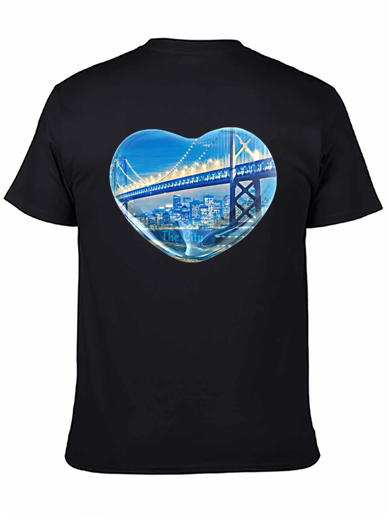 Cityscape Heart Graphic Tee - Soft Cotton Blend