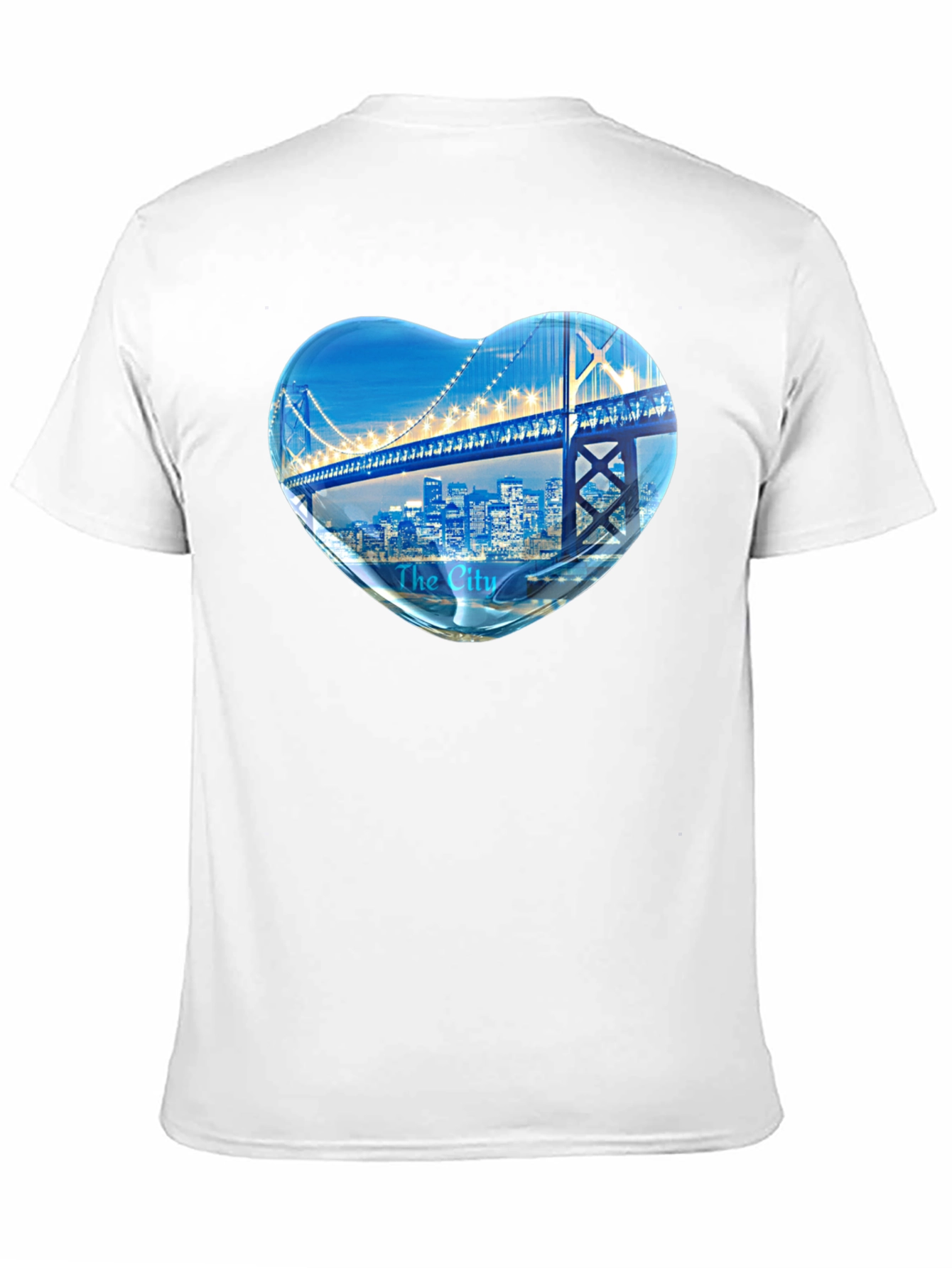 Cityscape Heart Graphic Tee - Soft Cotton Blend