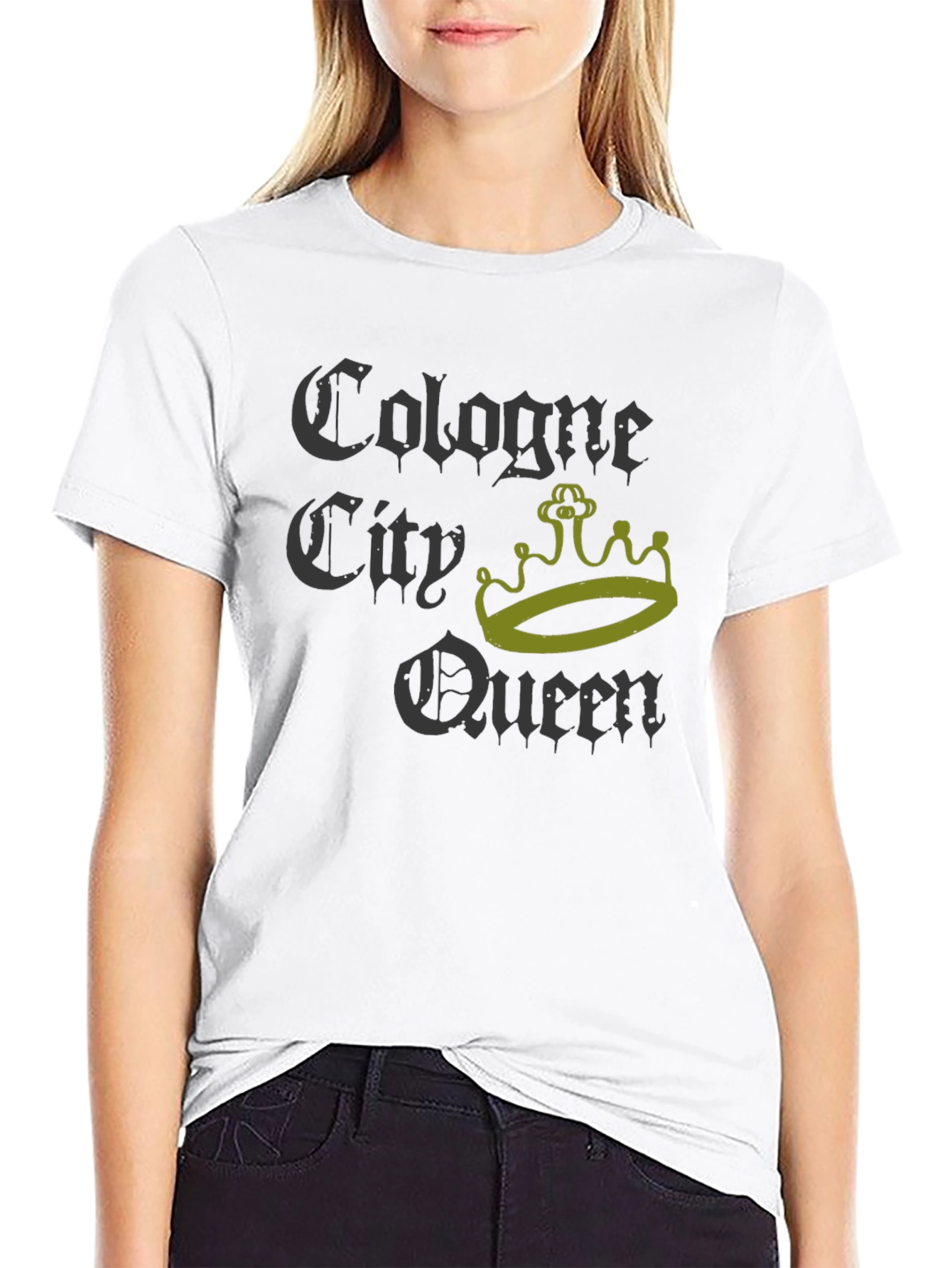 Cologne City Queen Graphic T-Shirt - Black
