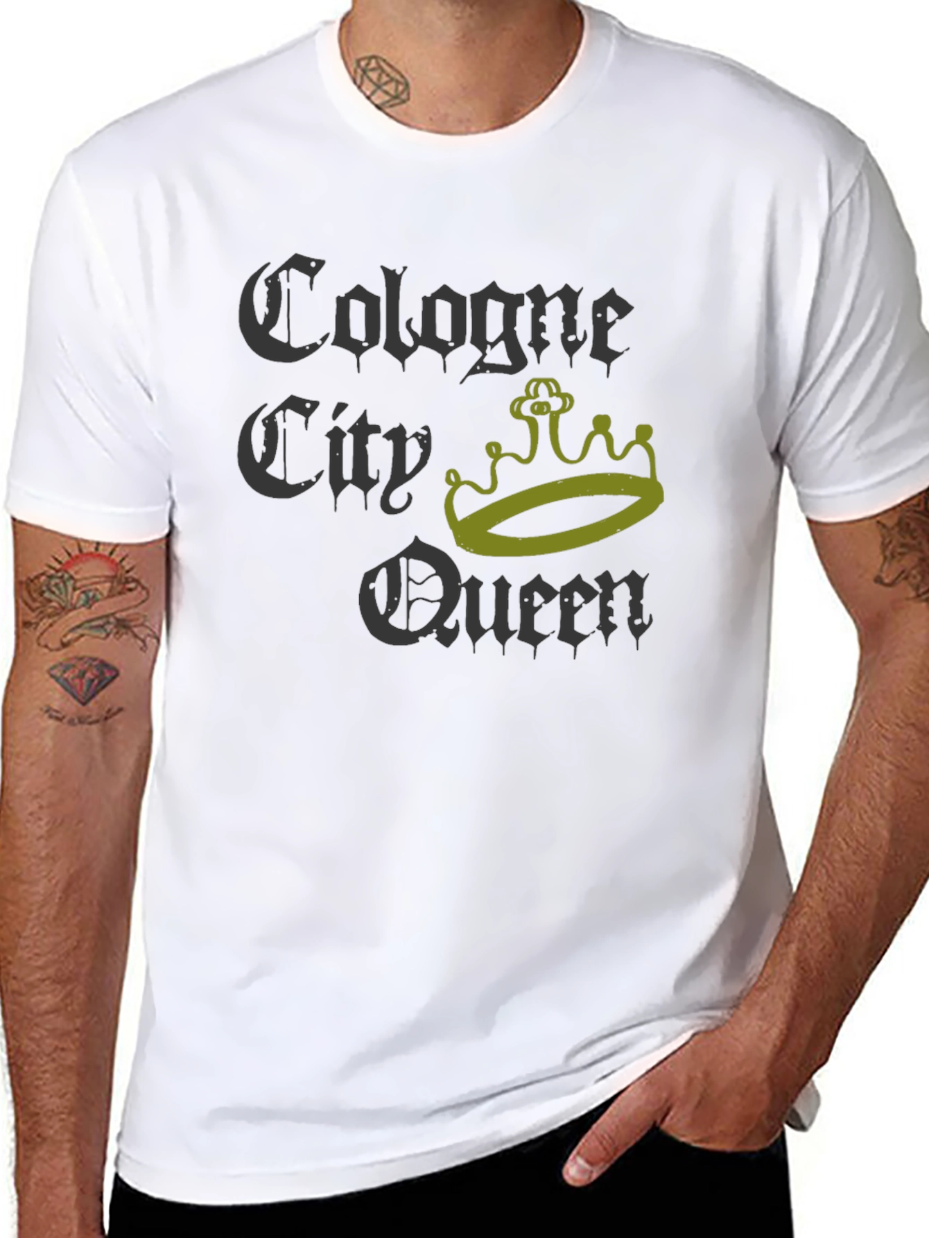 Cologne City Queen Graphic T-Shirt - Black