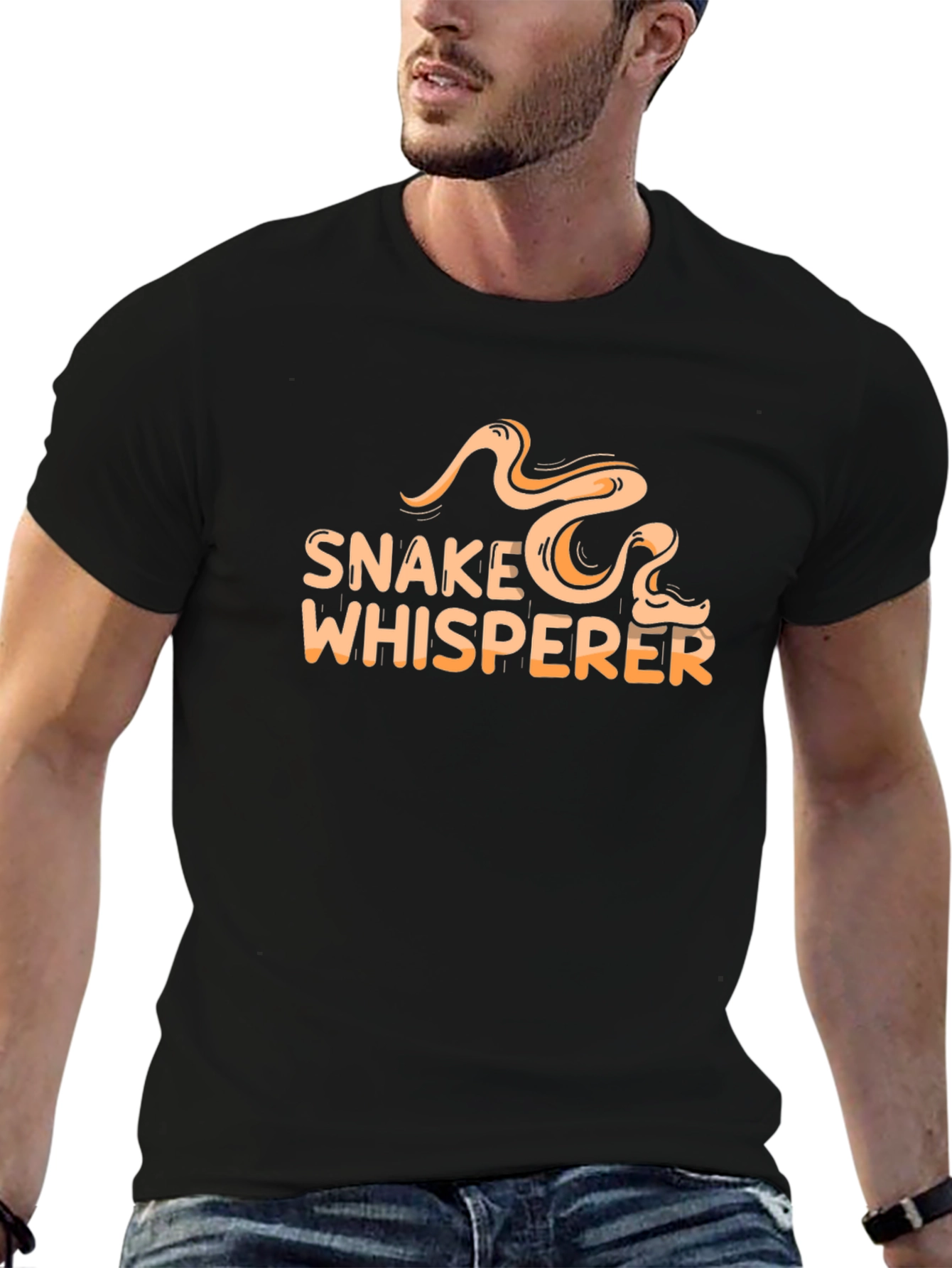 Snake Whisperer Graphic T-Shirt - Black