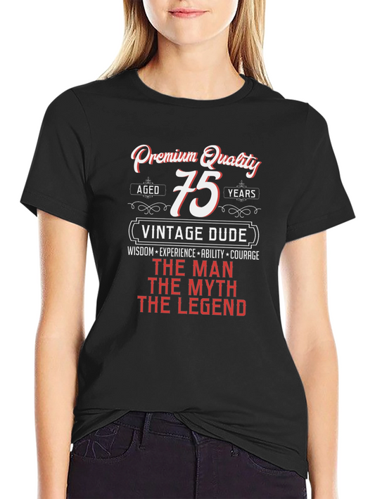 75th Birthday Vintage Dude Premium Quality T-Shirt