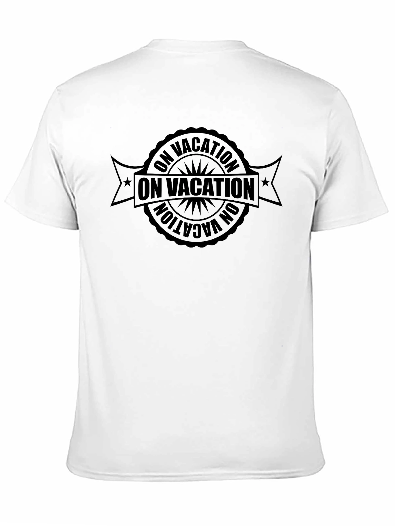 On Vacation Black T-Shirt - Relax & Unwind