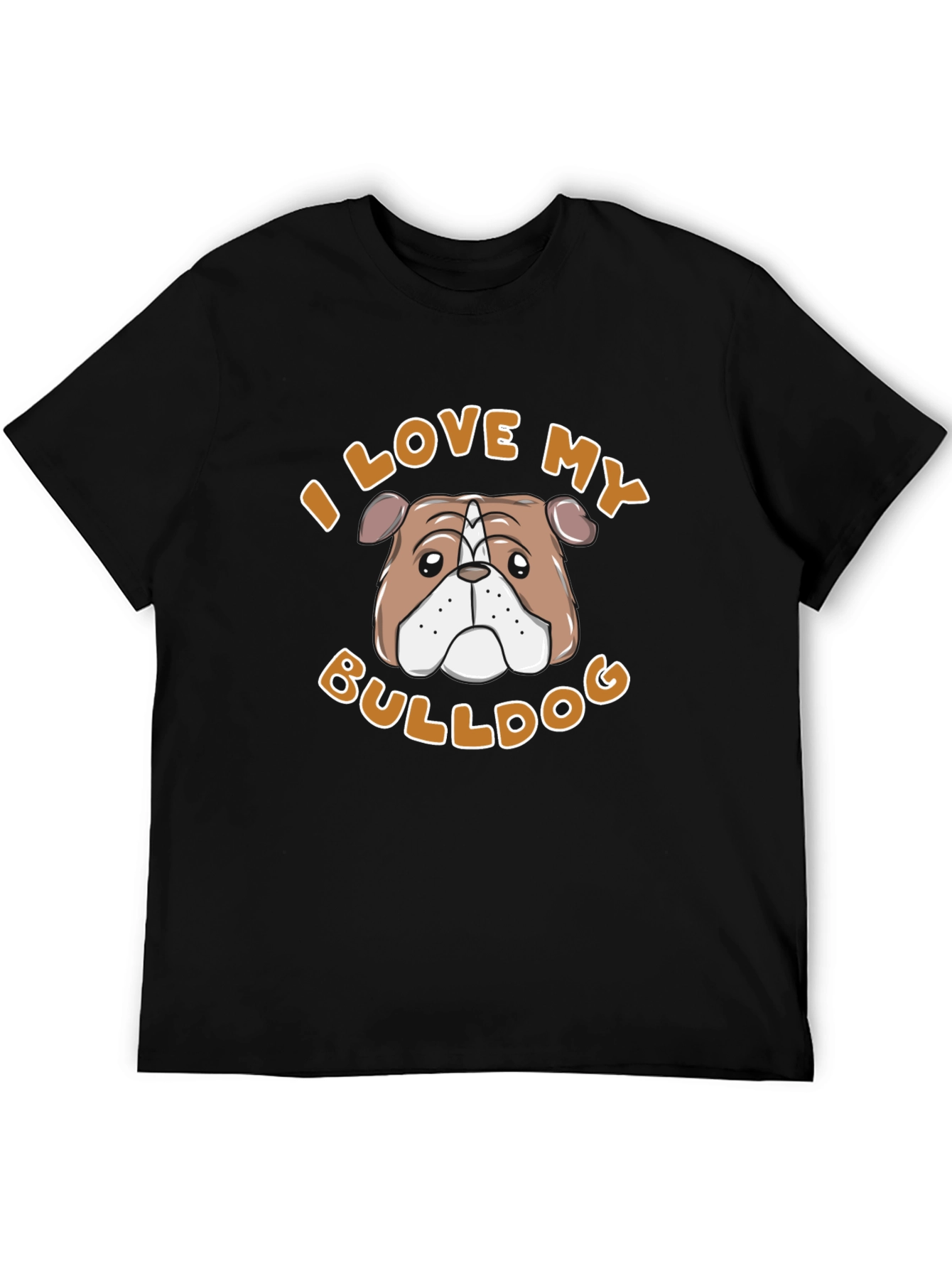 I Love My Bulldog T-Shirt - Black