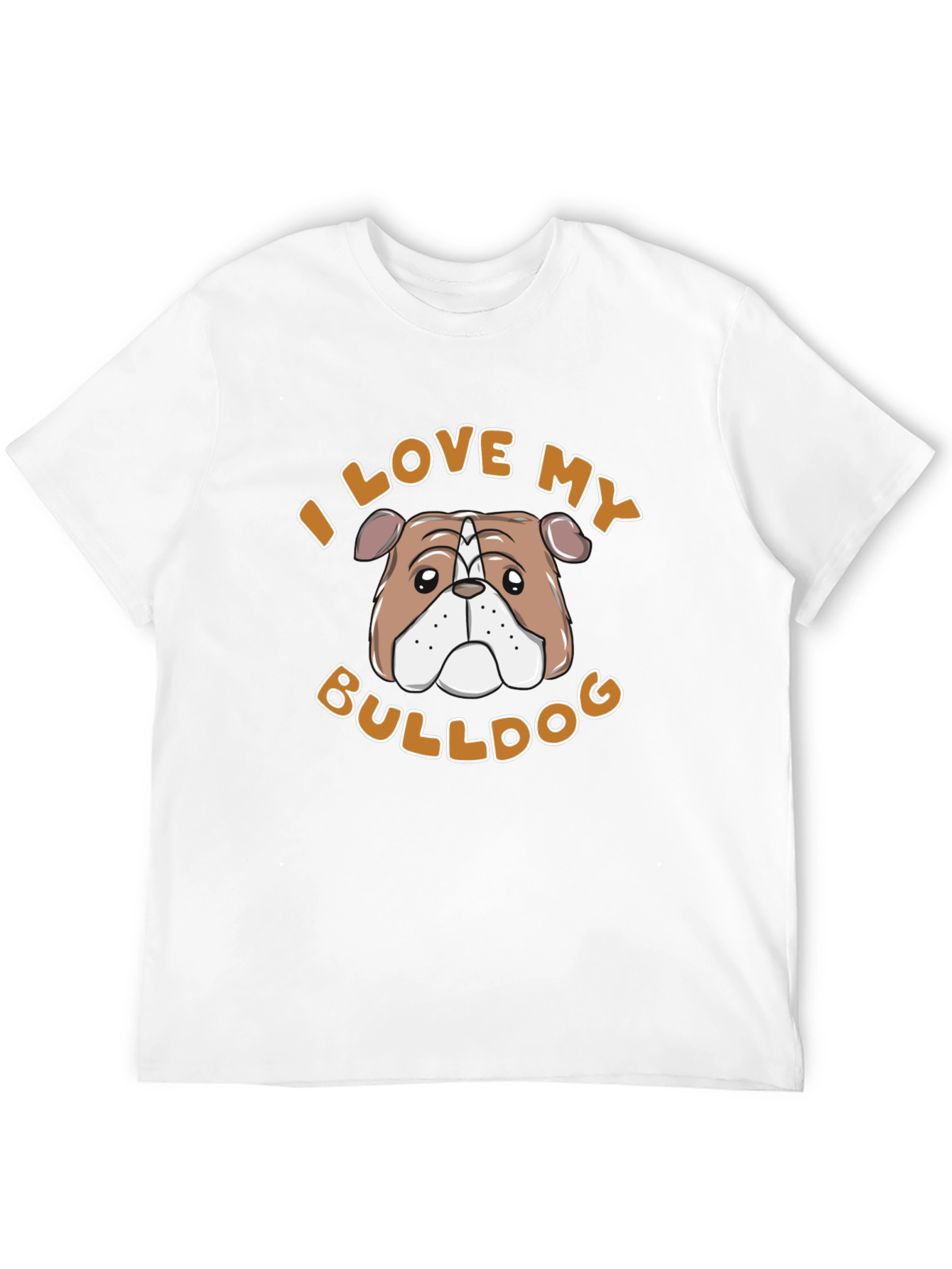 I Love My Bulldog T-Shirt - Black
