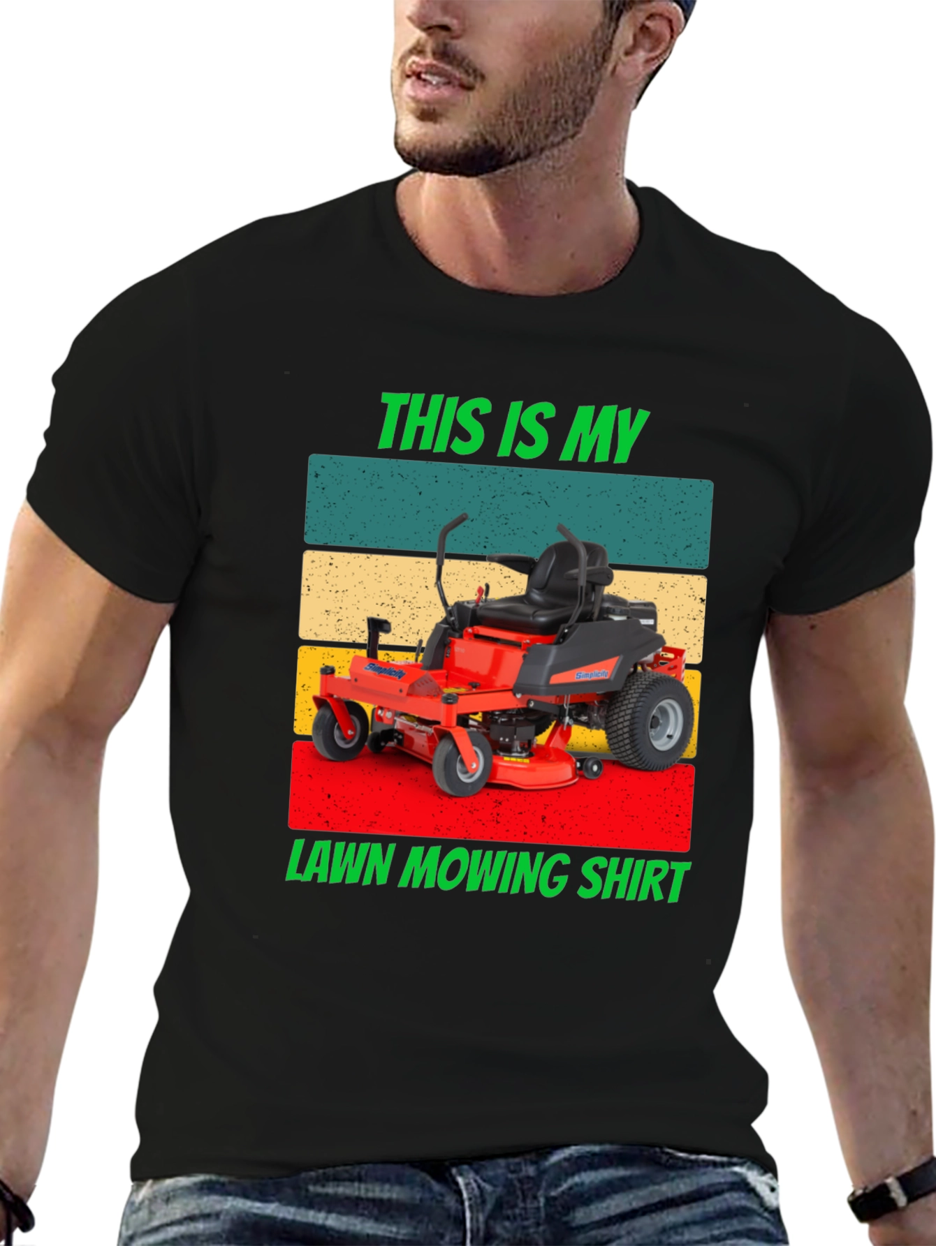 Lawn Mowing Shirt - Retro Design Tee
