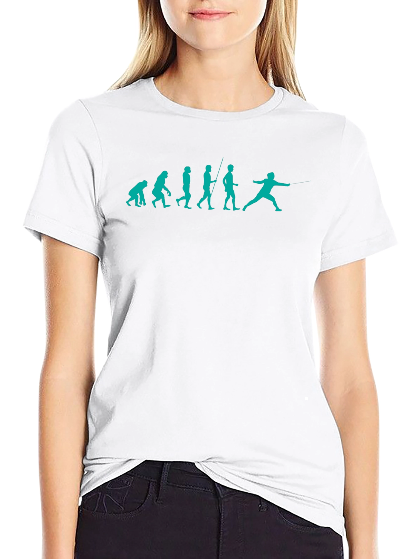 Fencing Evolution Graphic Tee - Black Cotton T-Shirt