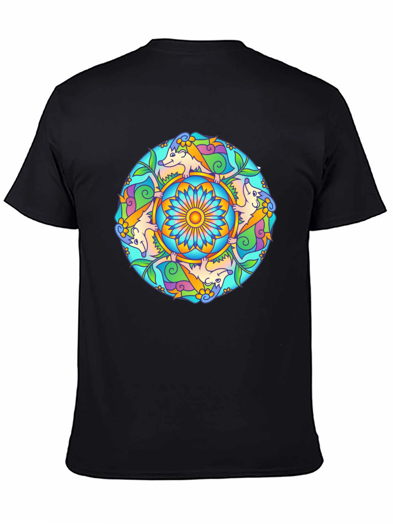 Whimsical Hedgehog Mandala T-Shirt
