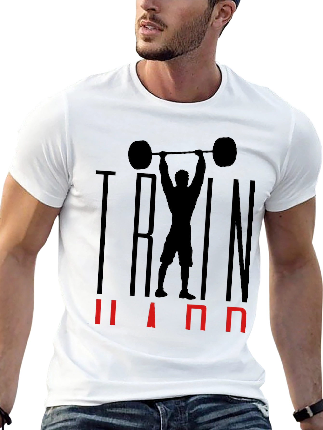 Train Hard Black Graphic T-Shirt