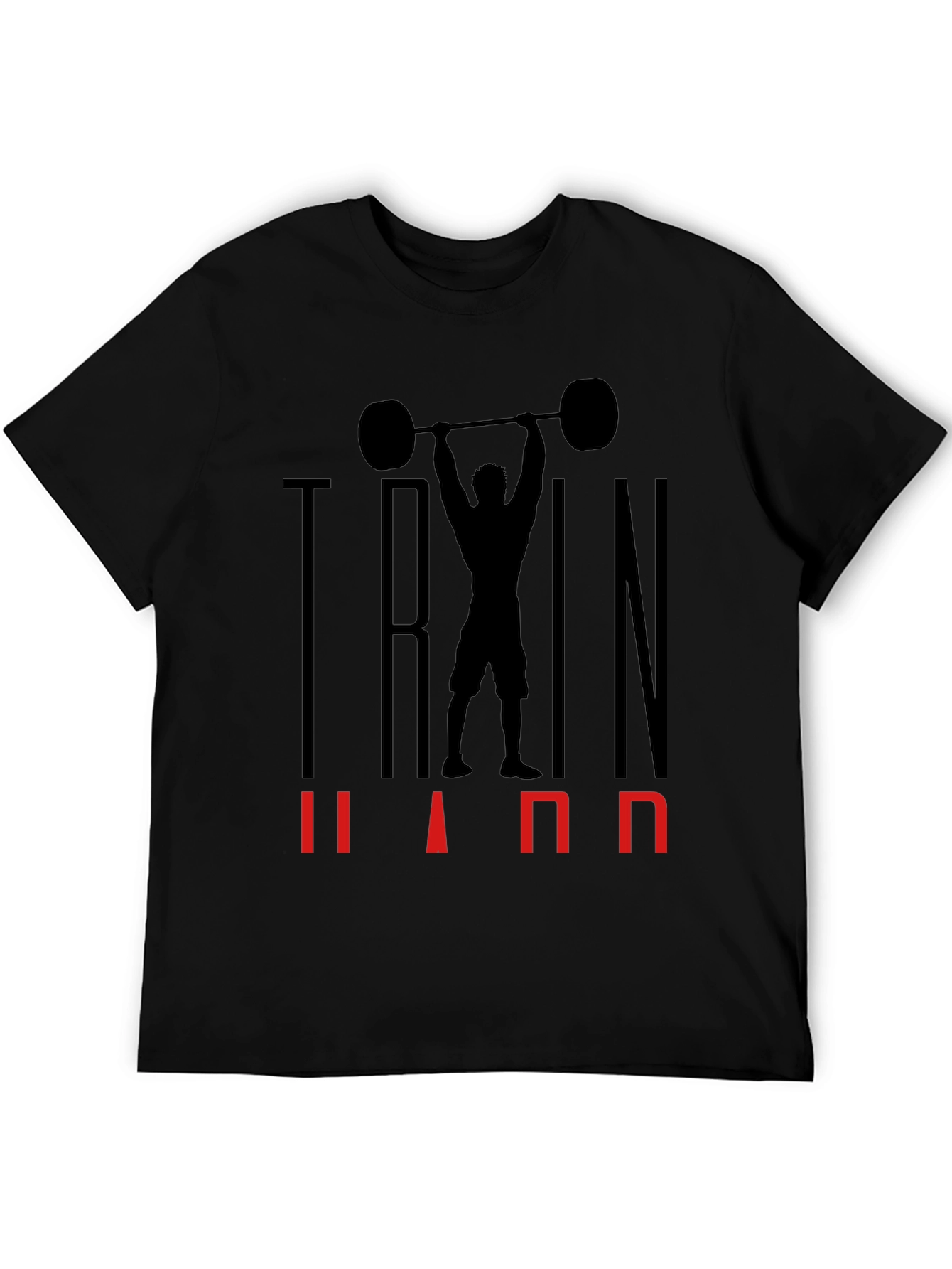 Train Hard Black Graphic T-Shirt