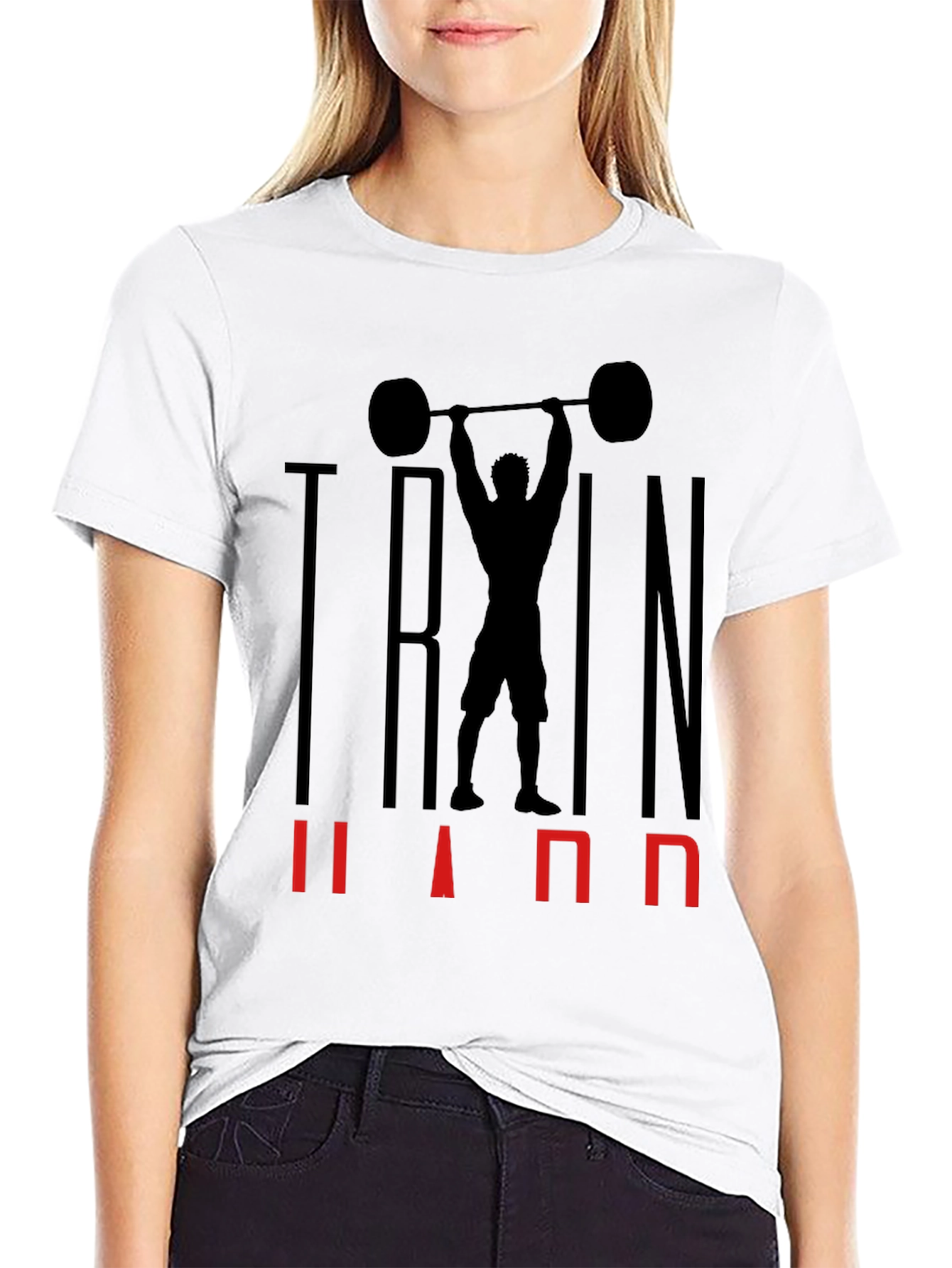 Train Hard Black Graphic T-Shirt