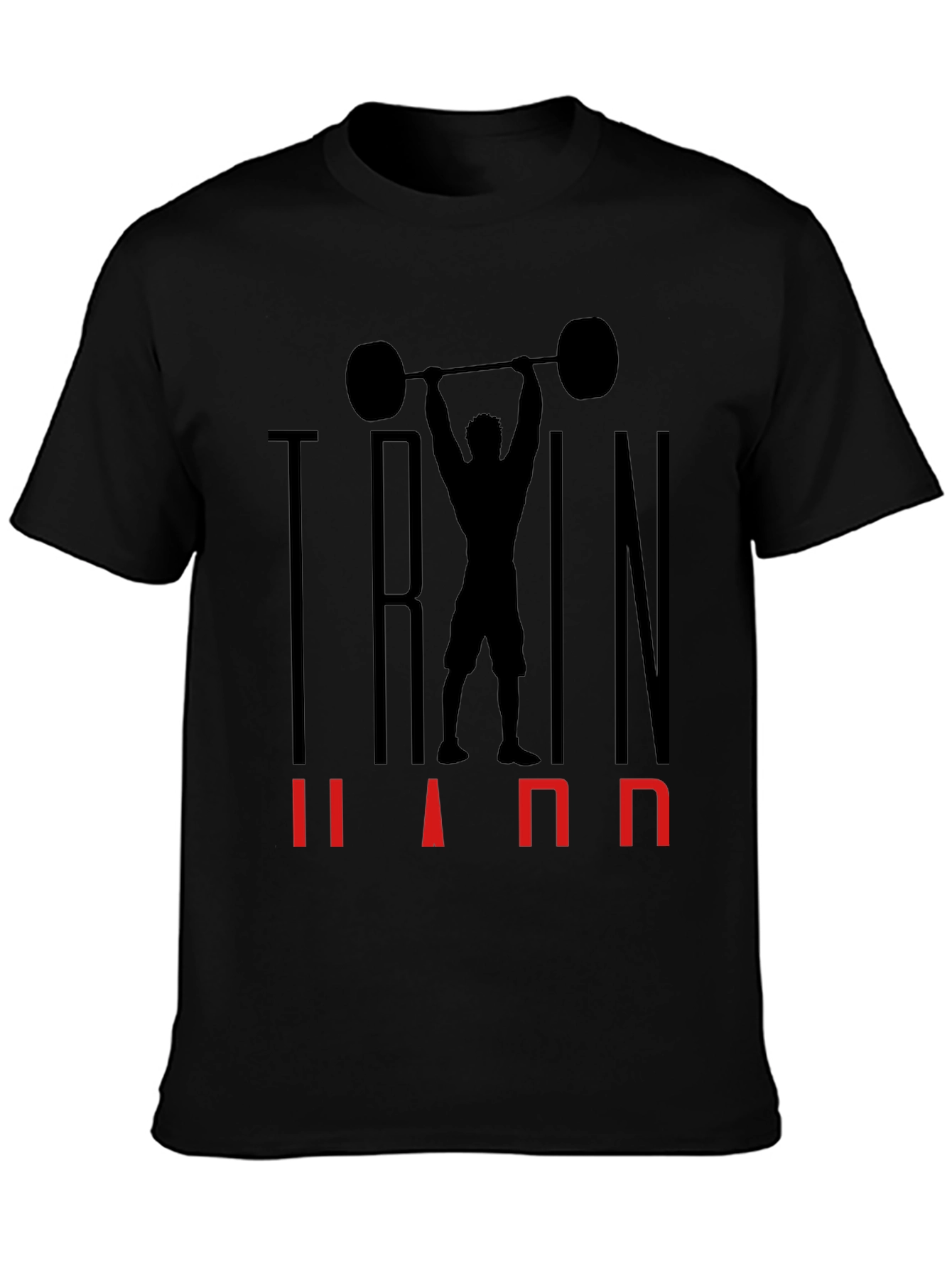 Train Hard Black Graphic T-Shirt