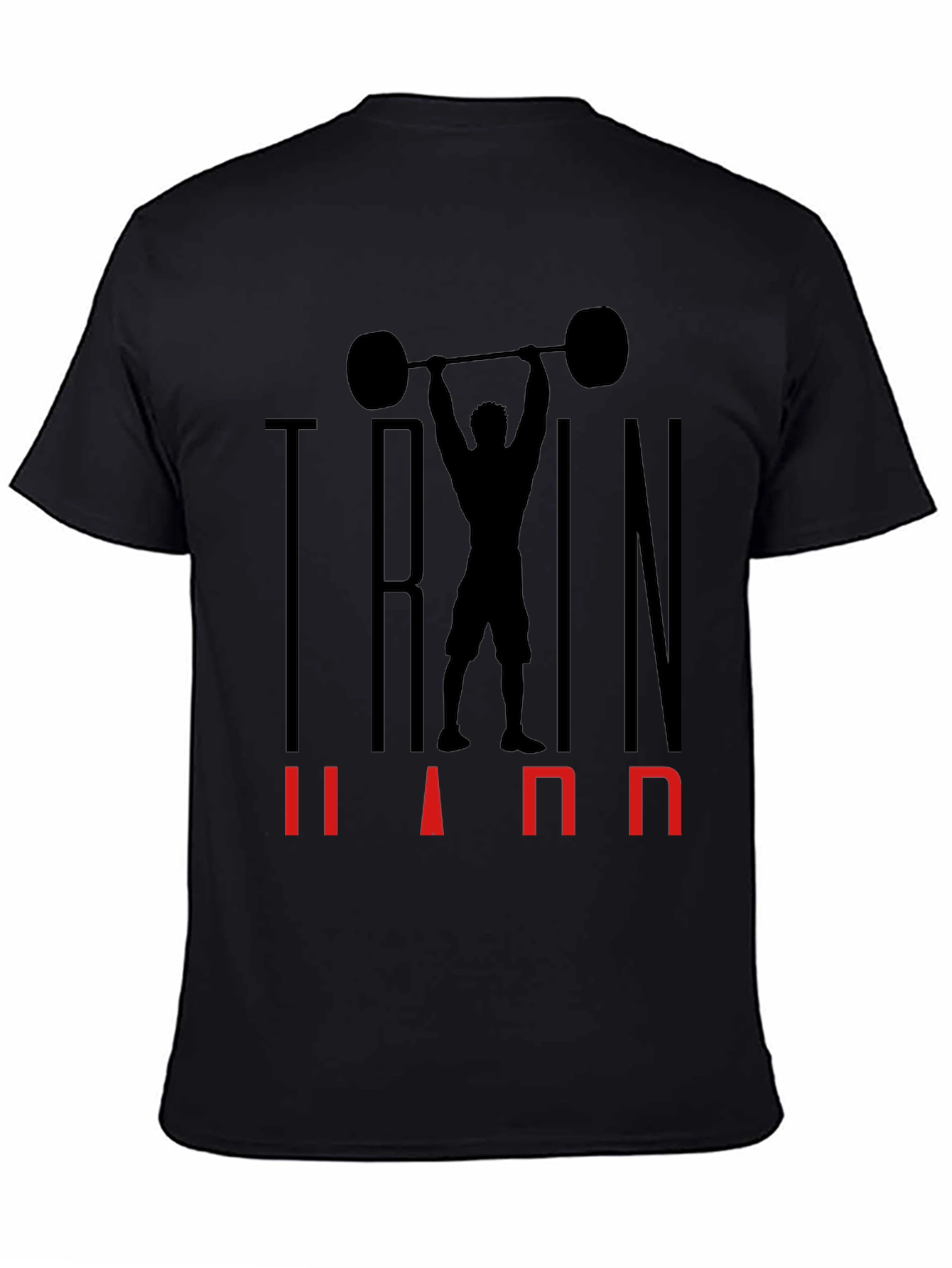 Train Hard Black Graphic T-Shirt
