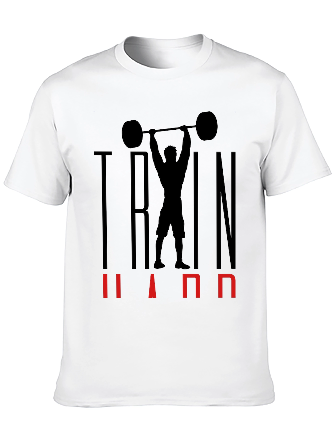 Train Hard Black Graphic T-Shirt