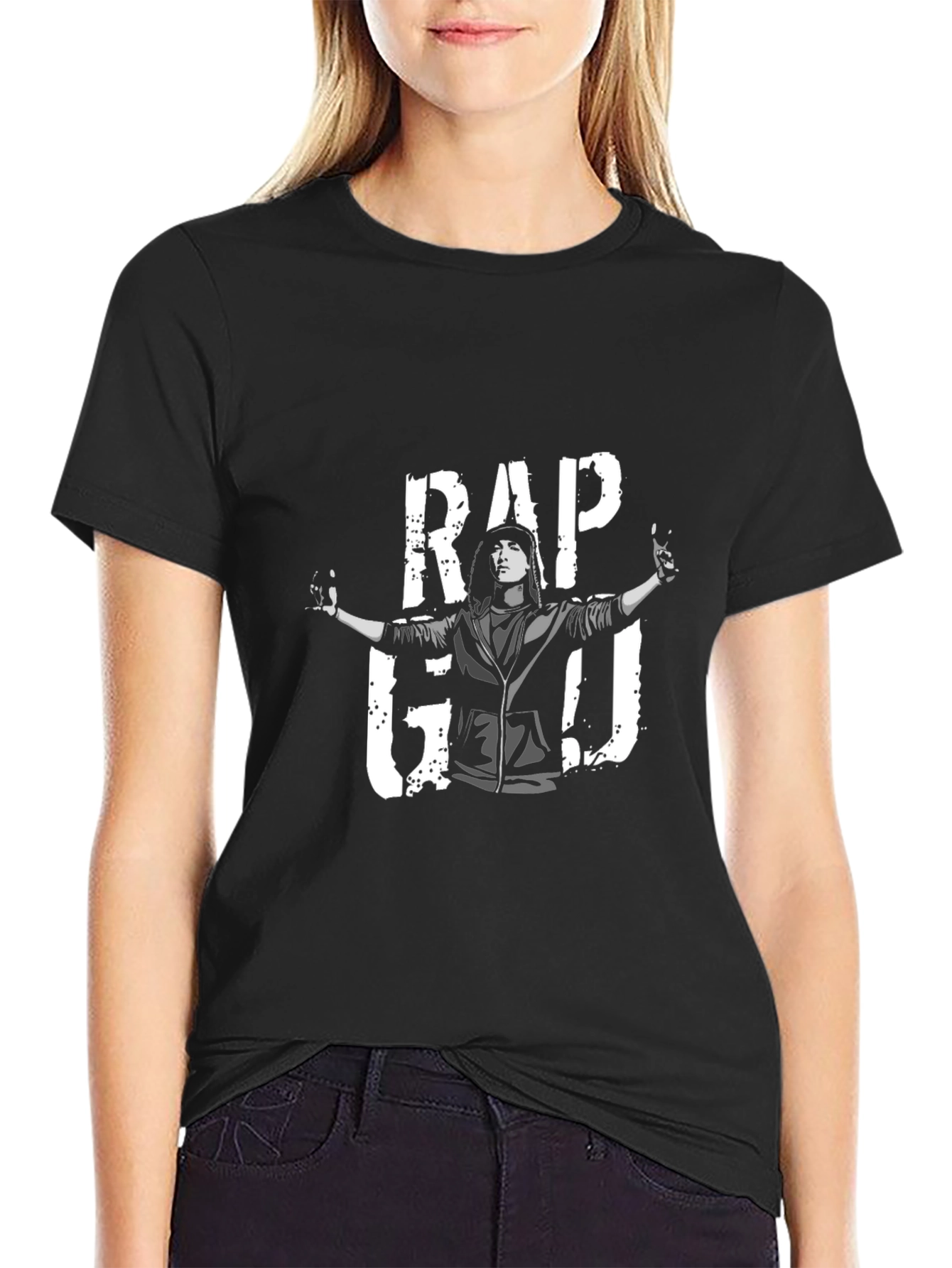 Rap God Graphic T-Shirt - Black Cotton Tee
