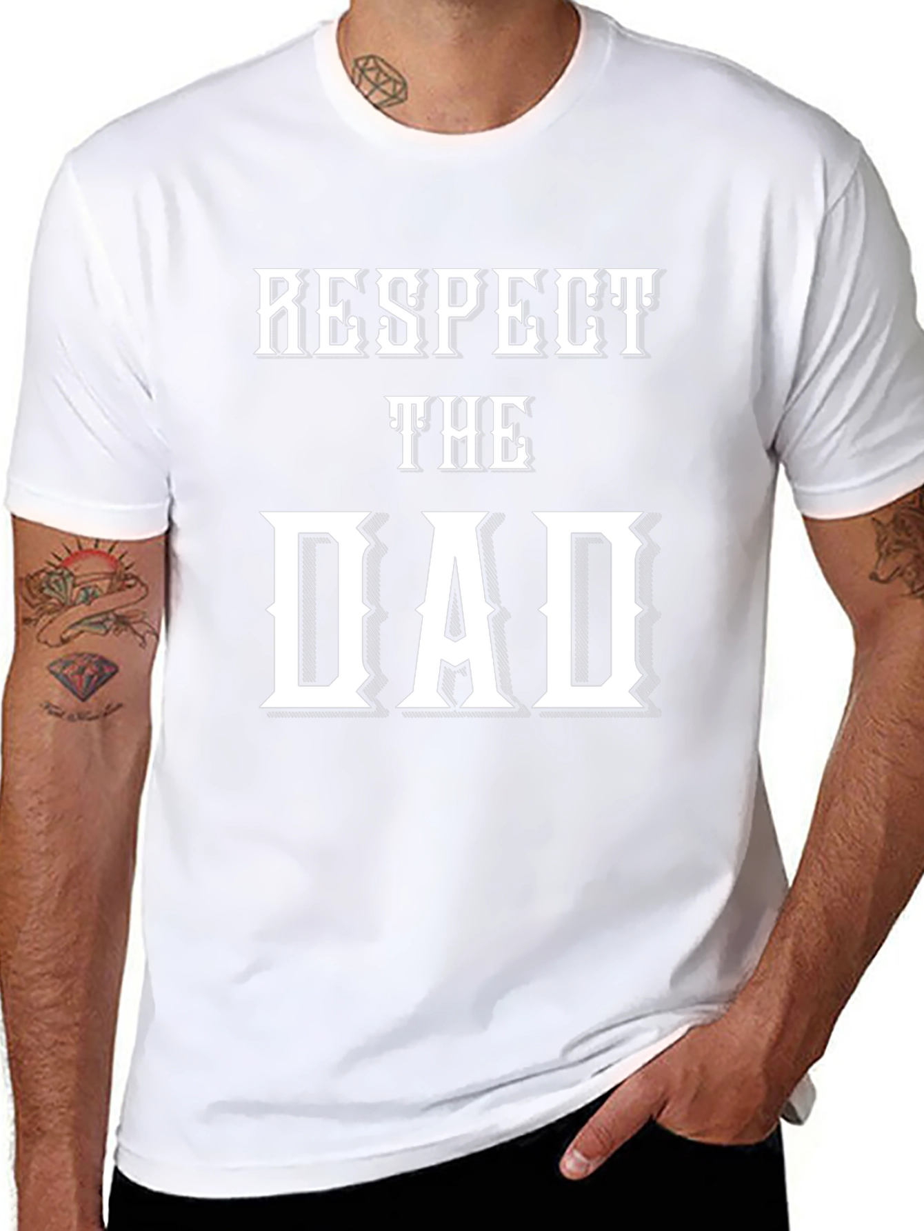 Respect the Dad Novelty Graphic T-Shirt