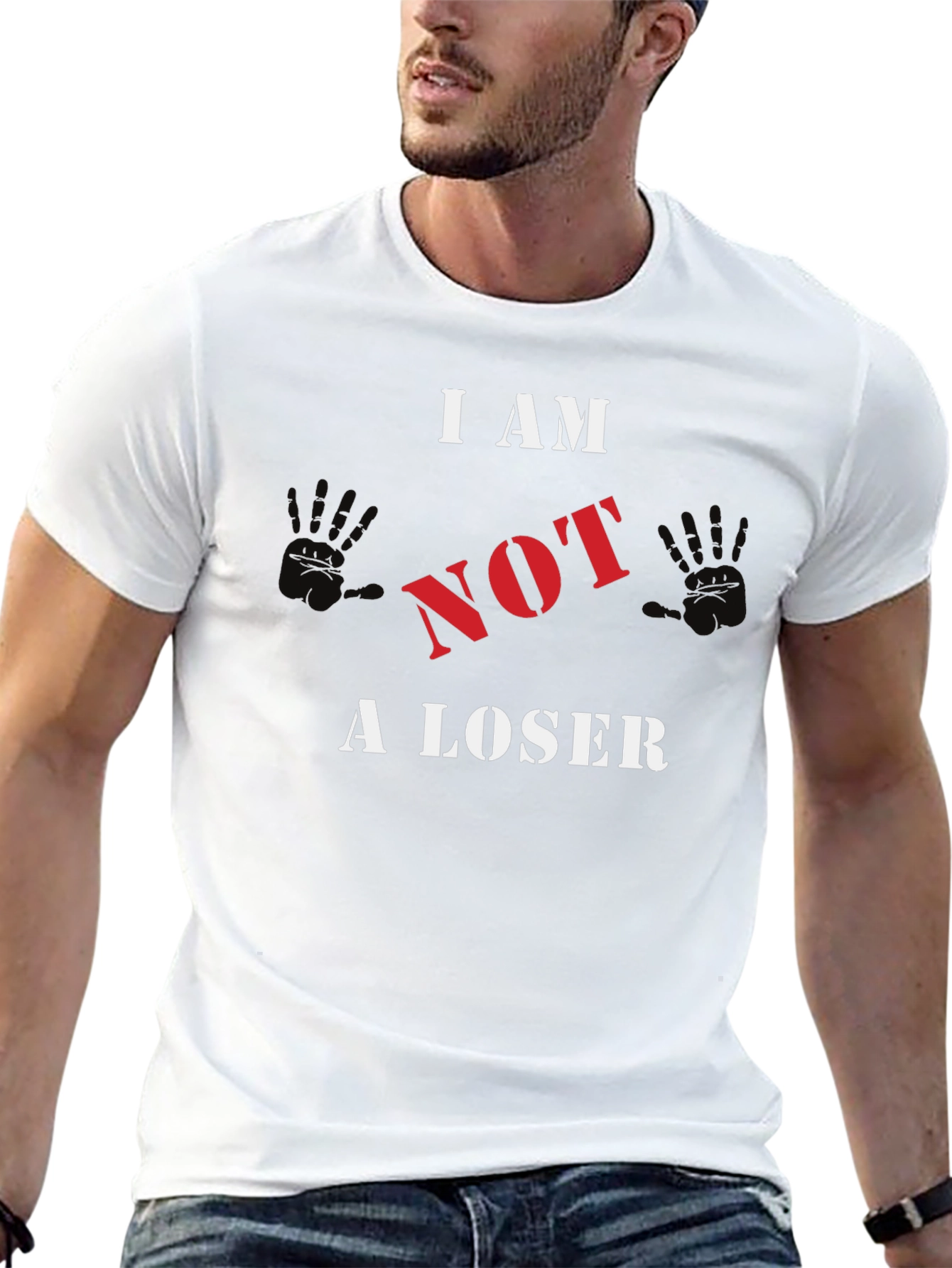 I AM NOT A LOSER Graphic T-Shirt - Black