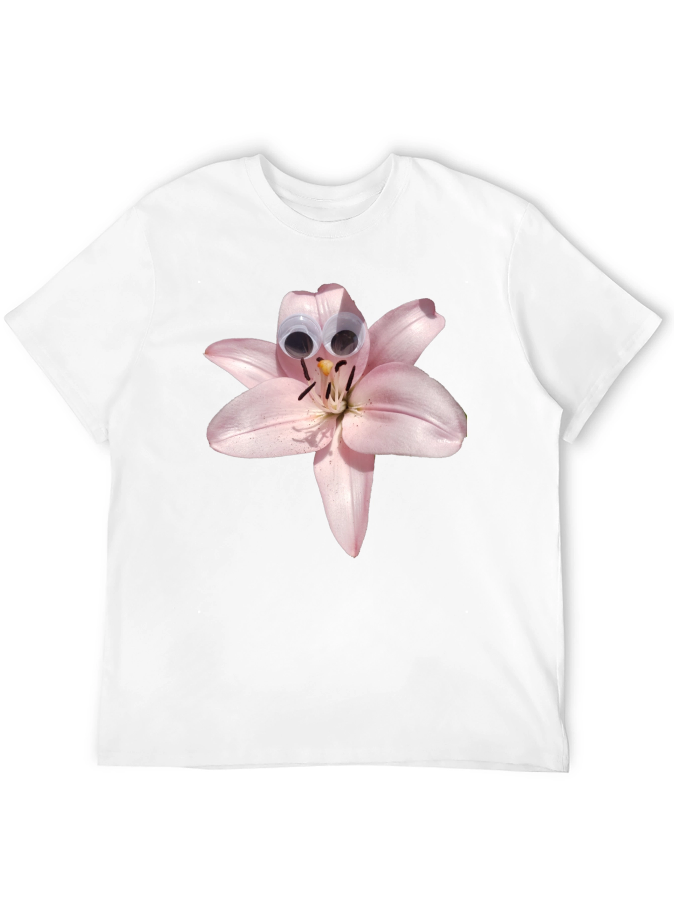 Floral Humor Tee: Lily with Googly Eyes