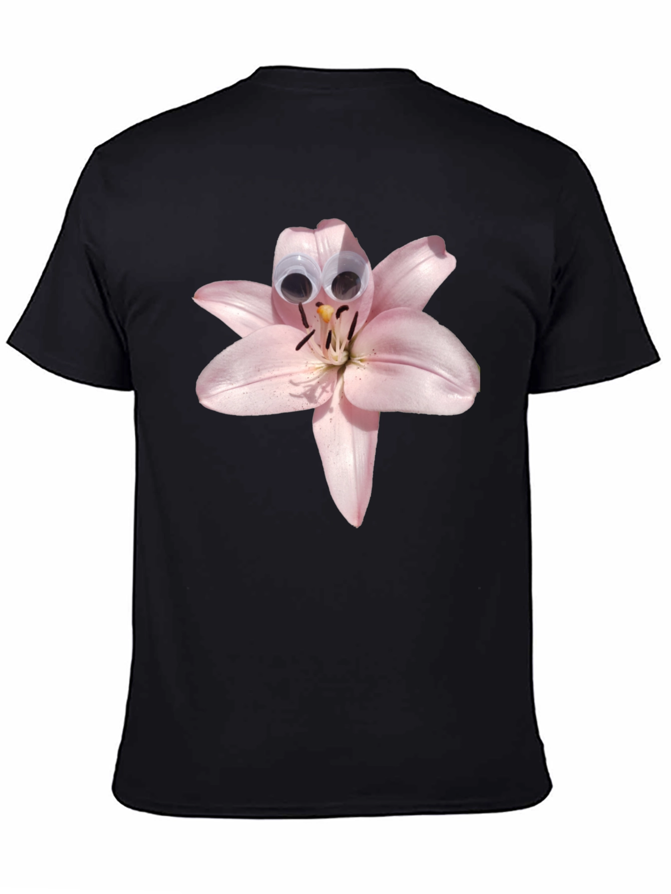 Floral Humor Tee: Lily with Googly Eyes