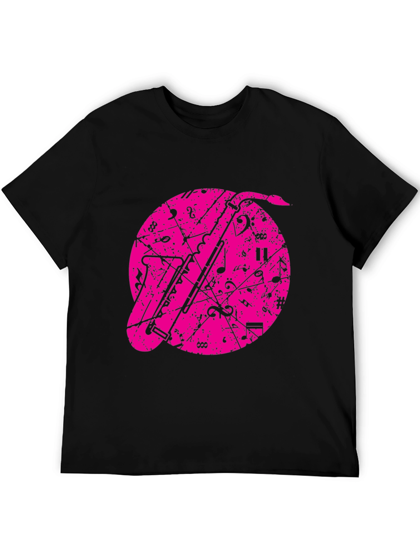 Musical Clarinet T-Shirt - Black Cotton Tee