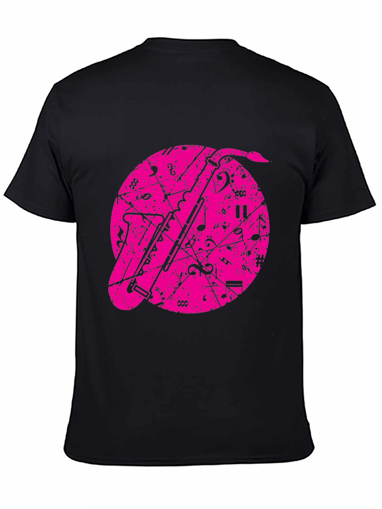 Musical Clarinet T-Shirt - Black Cotton Tee
