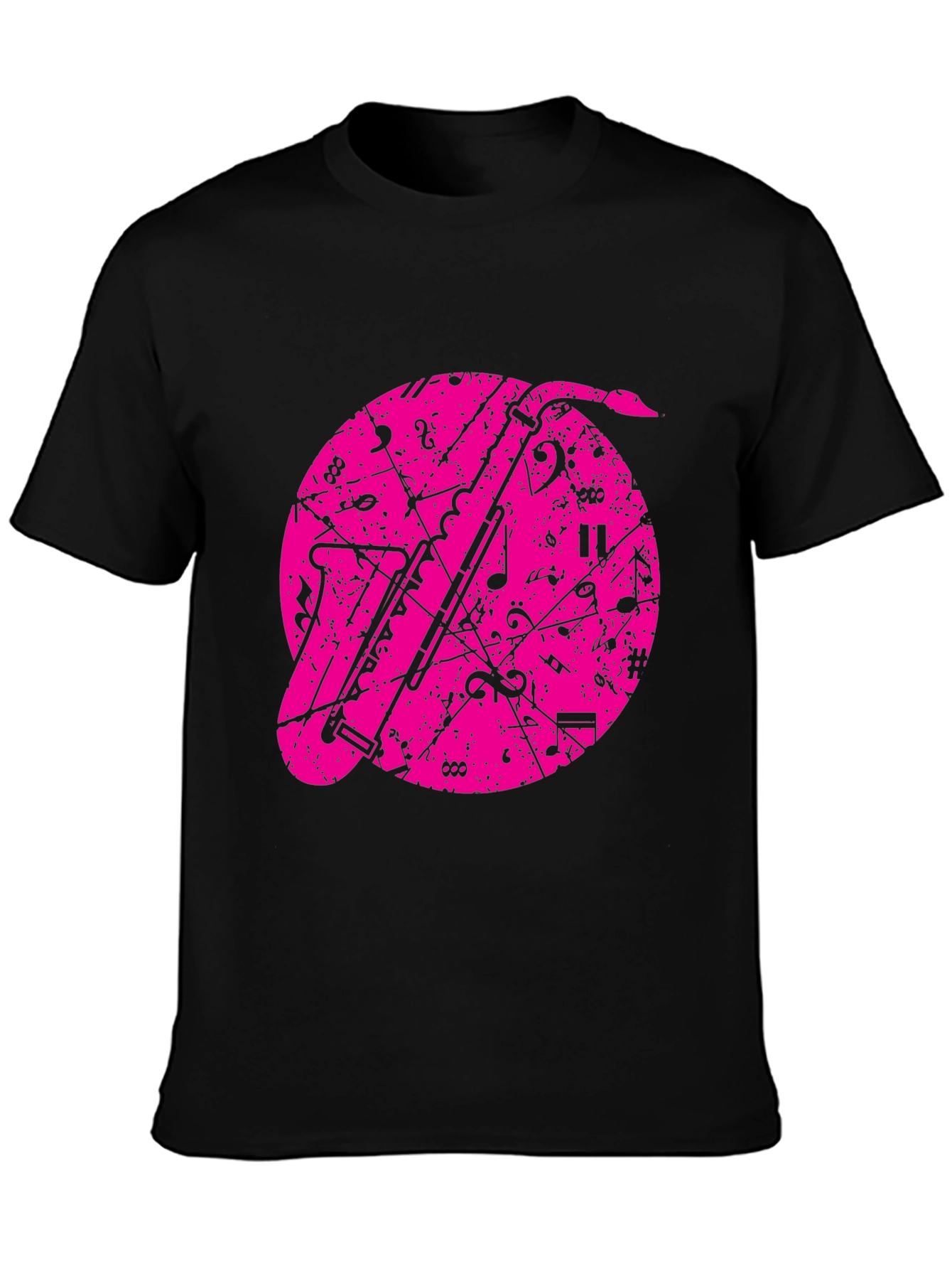 Musical Clarinet T-Shirt - Black Cotton Tee