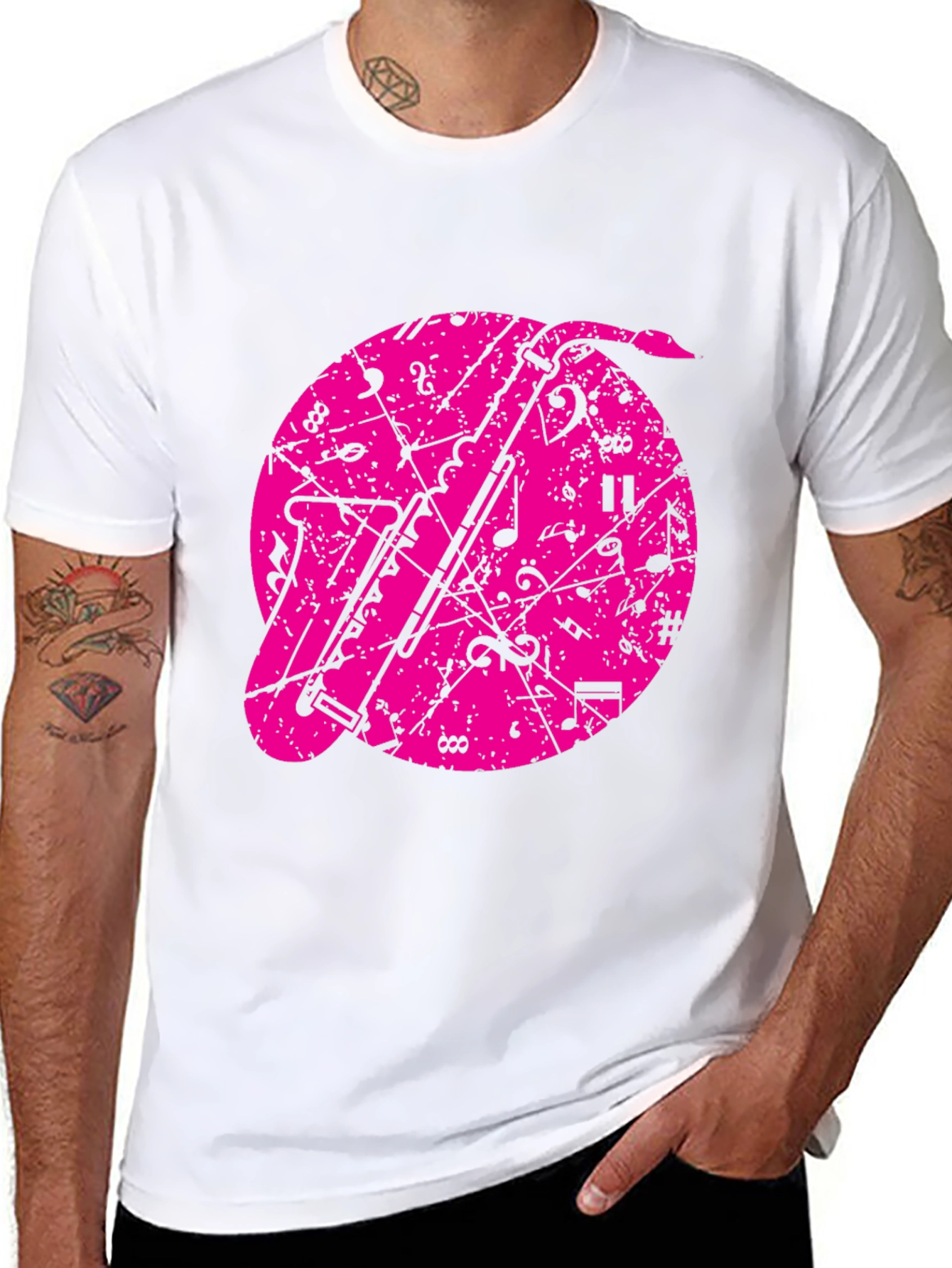 Musical Clarinet T-Shirt - Black Cotton Tee